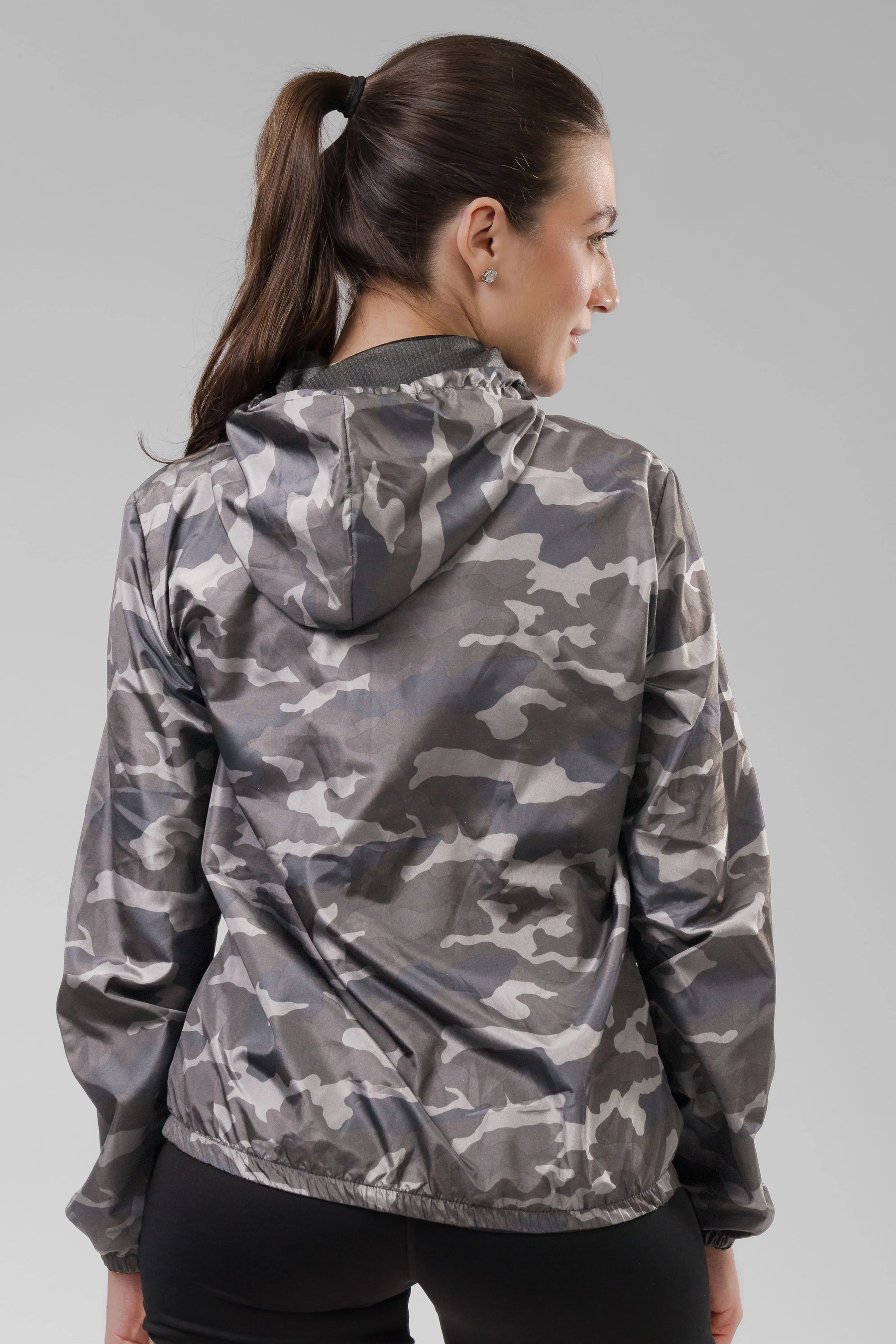 Jaqueta Corta Vento Feminina - Camuflado Claro