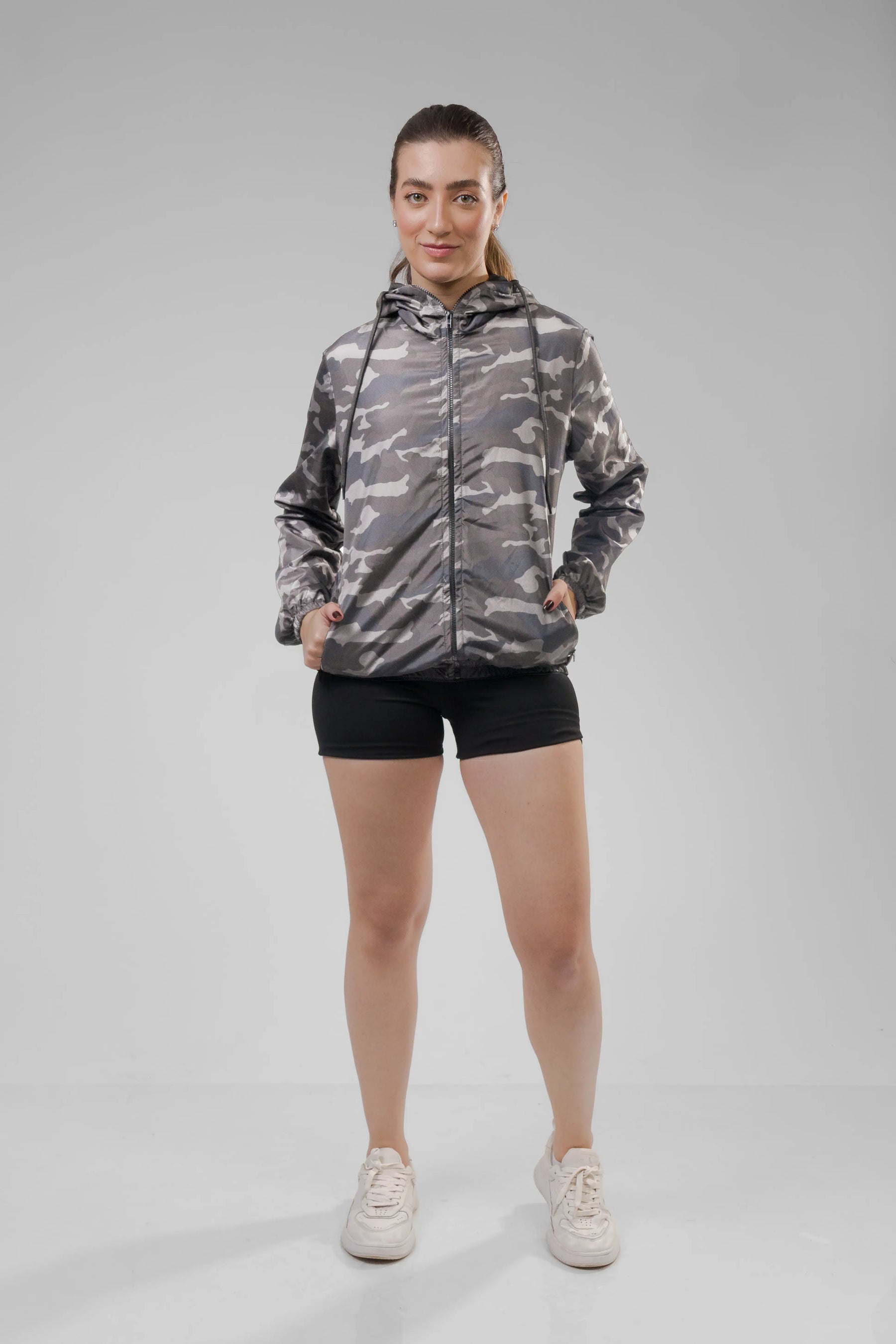 Jaqueta Corta Vento Feminina - Camuflado Claro