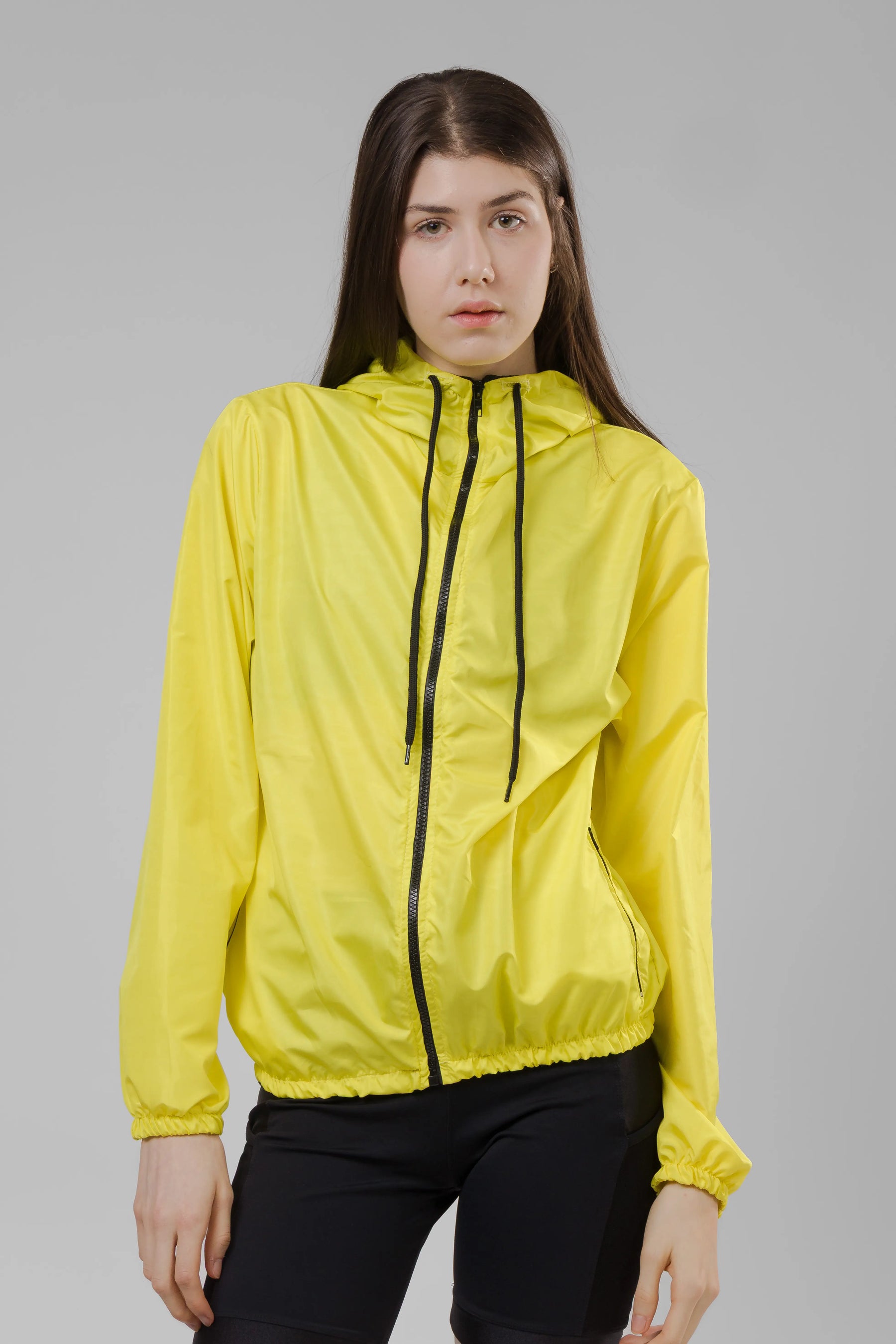 Jaqueta Corta Vento Feminino - Amarelo Neon
