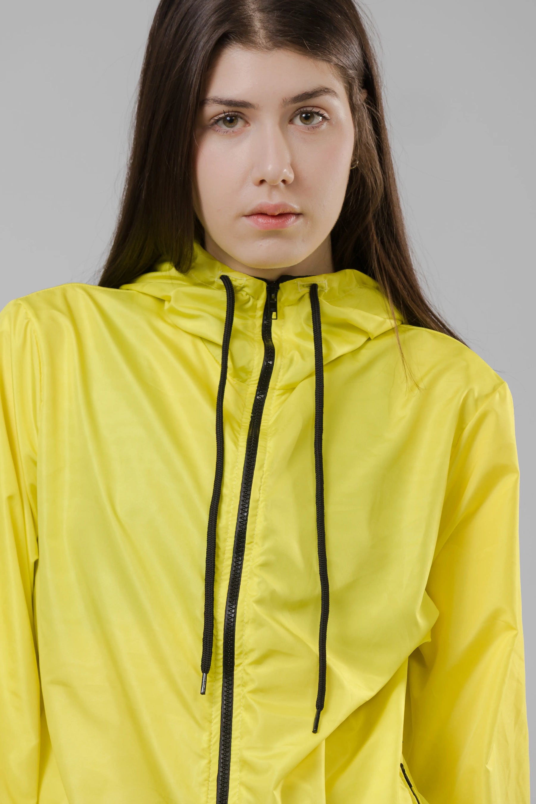 Jaqueta Corta Vento Feminino - Amarelo Neon