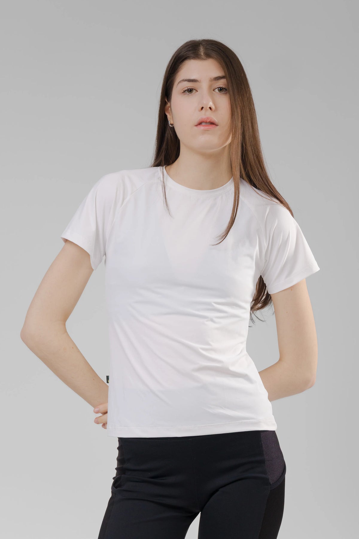 Camiseta Feminina  UV+ Branca - Manga Curta