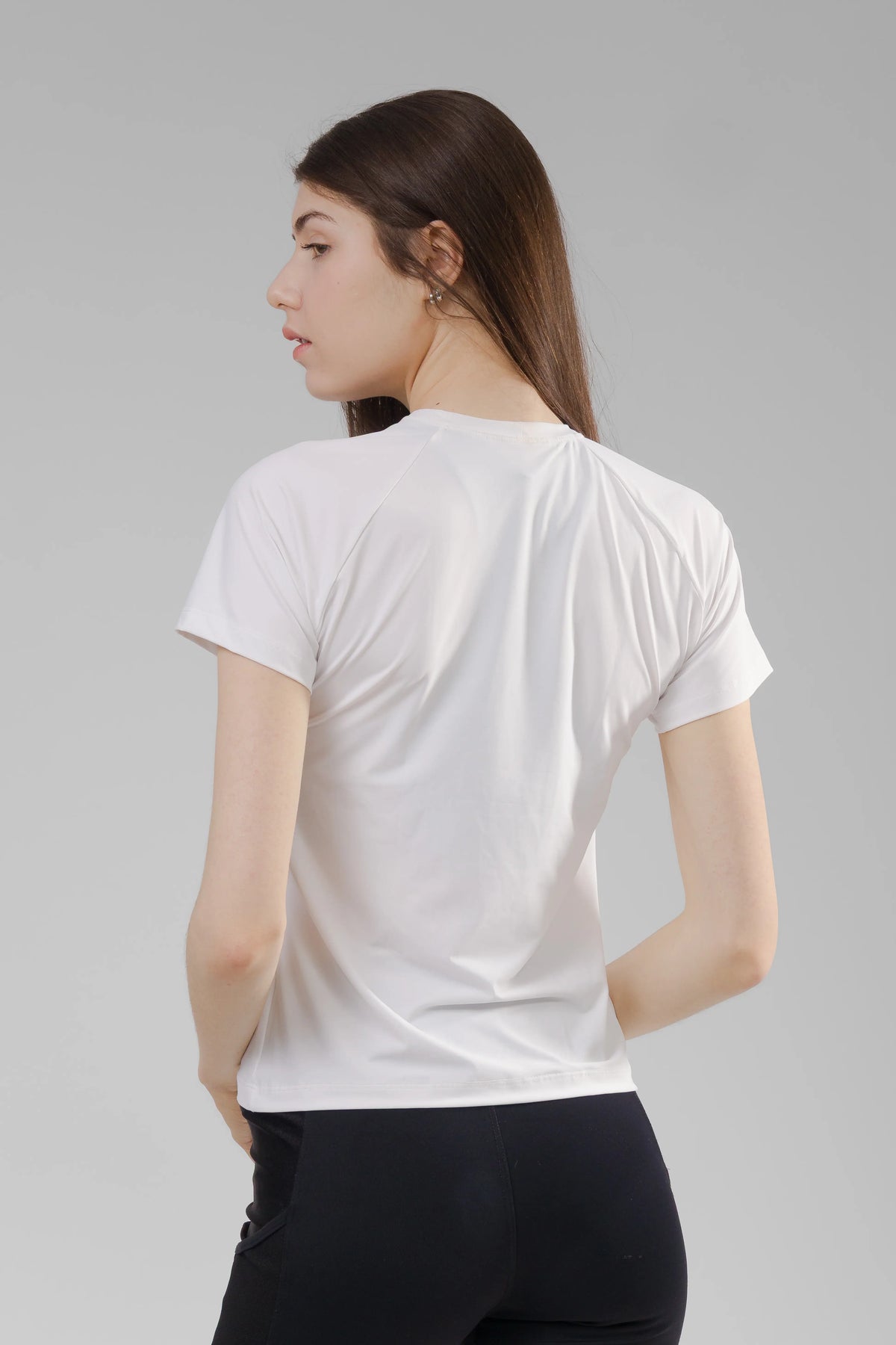 Camiseta Feminina  UV+ Branca - Manga Curta