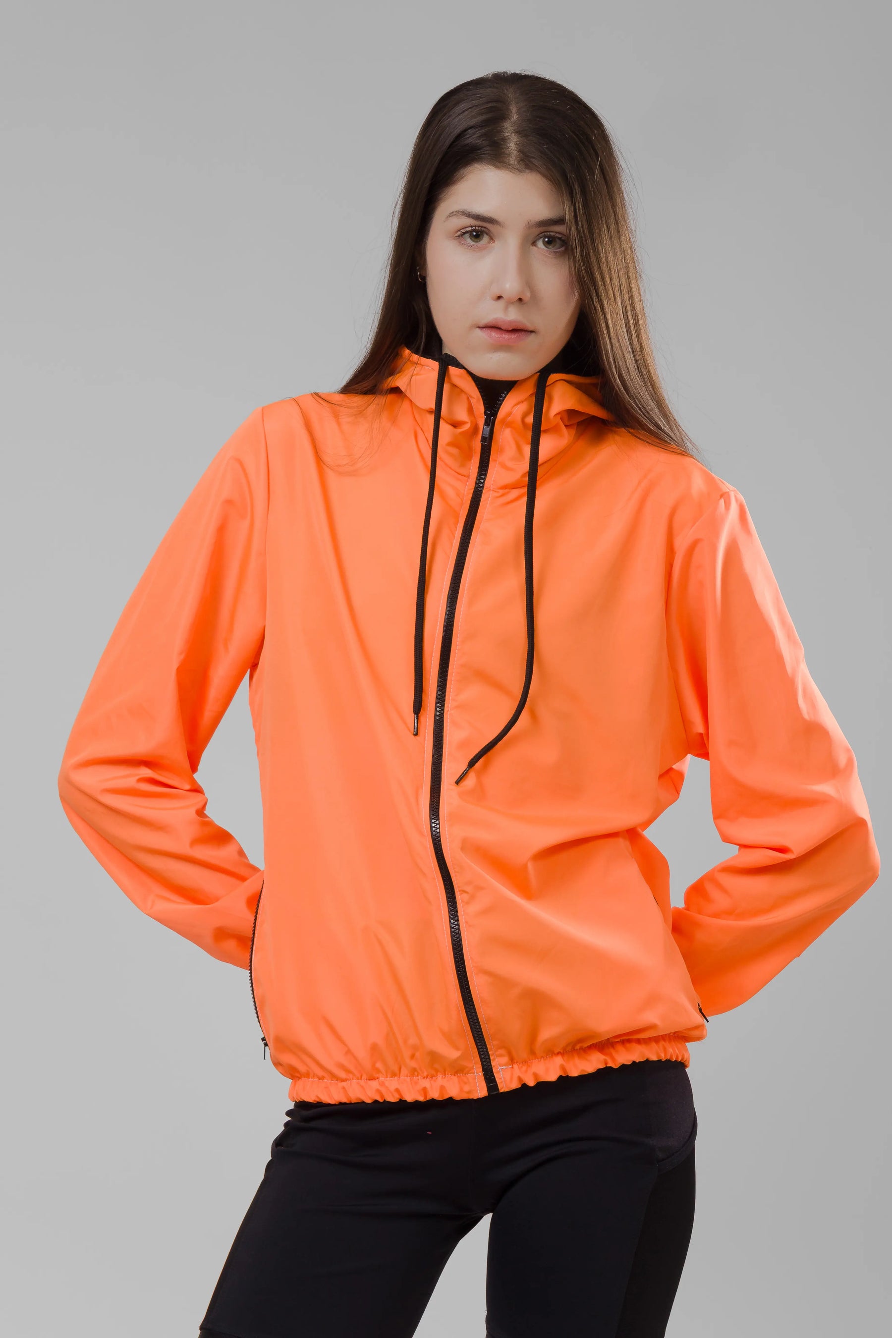 Jaqueta Corta Vento Feminina - Laranja Neon