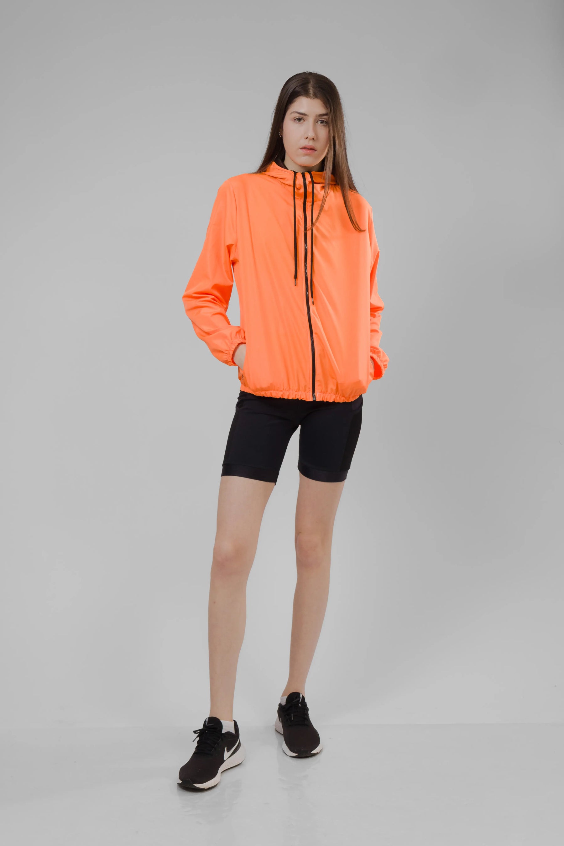 Jaqueta Corta Vento Feminina - Laranja Neon