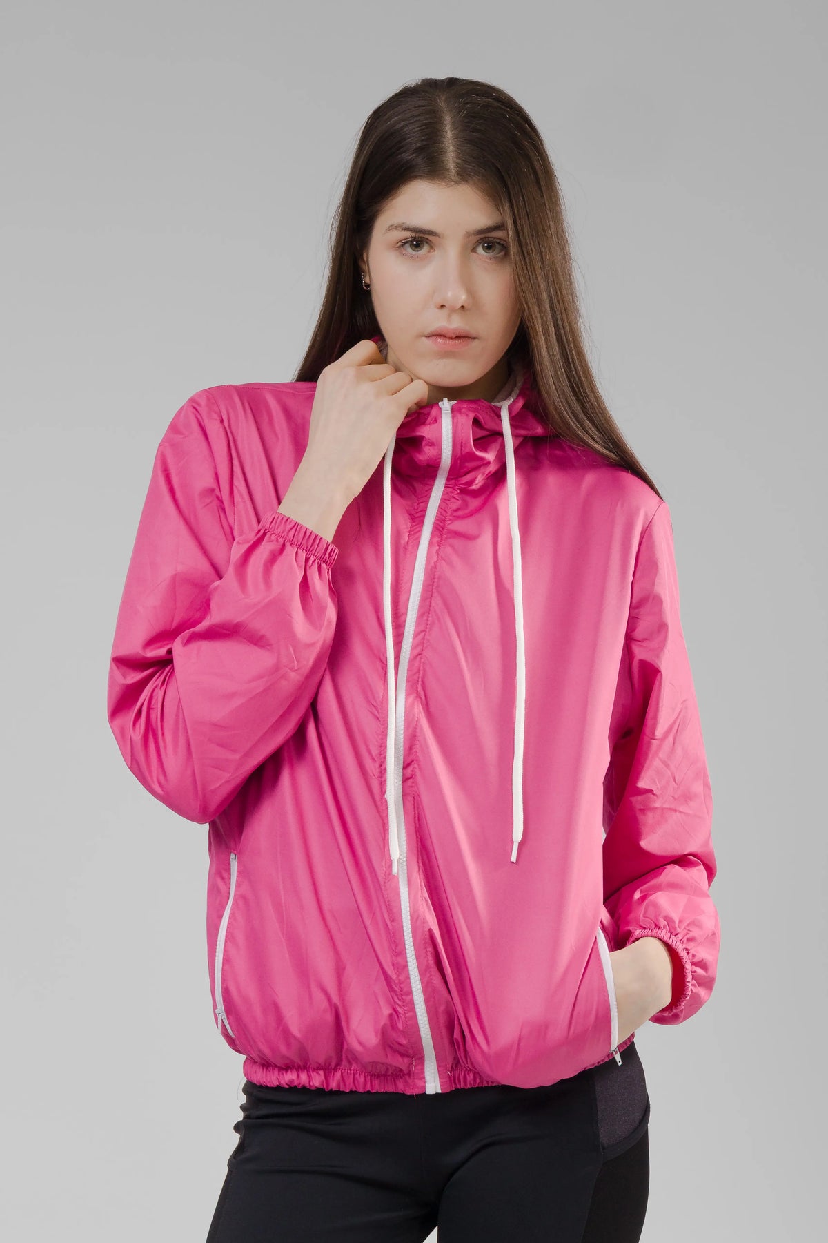 Jaqueta Corta Vento Feminina  -  Rosa Shock