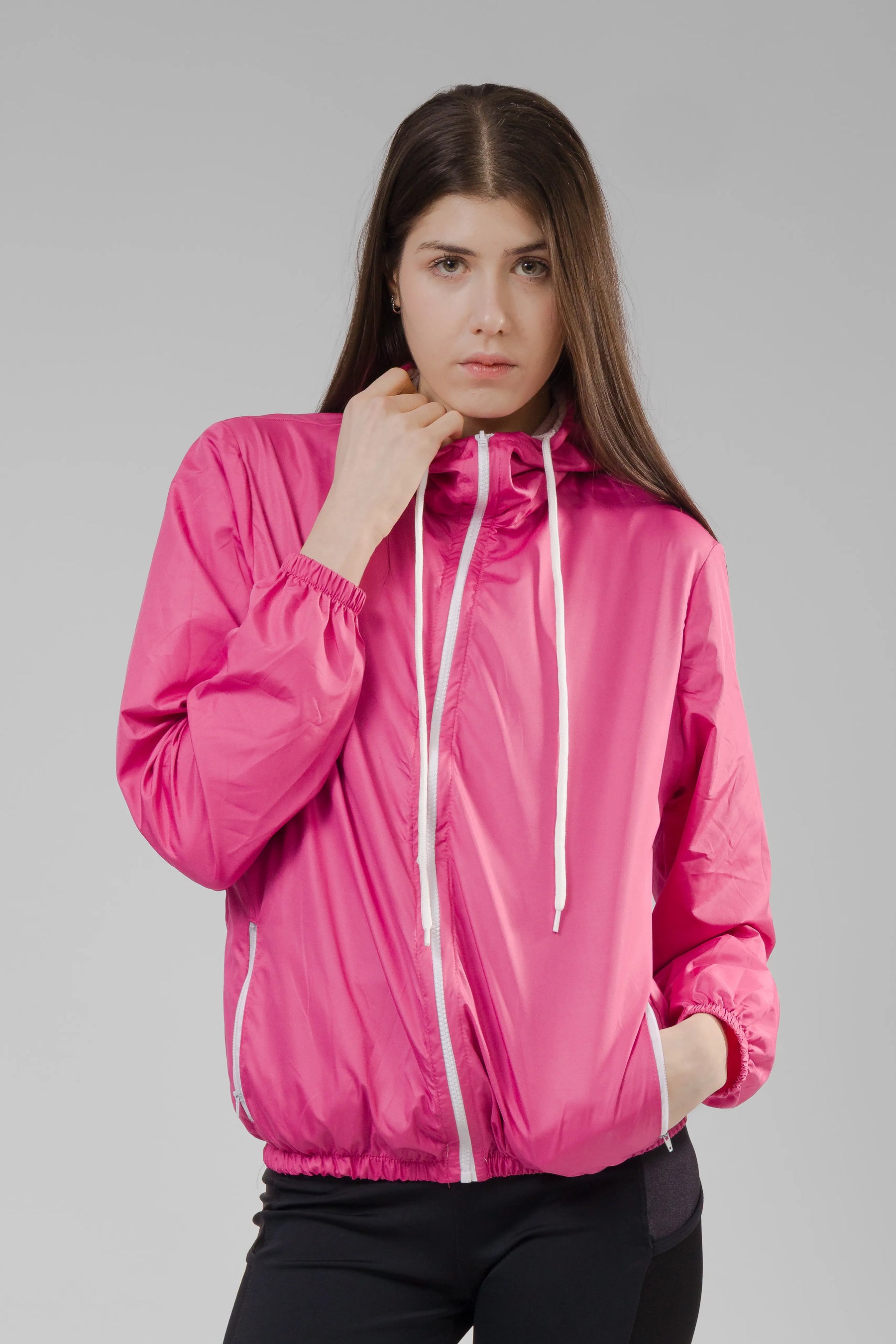Jaqueta Corta Vento Feminina - Rosa Shock