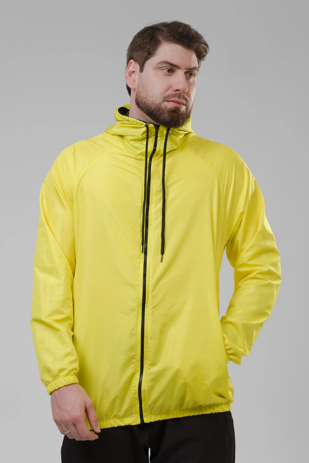 Jaqueta Corta Vento Masculina - Amarelo Neon