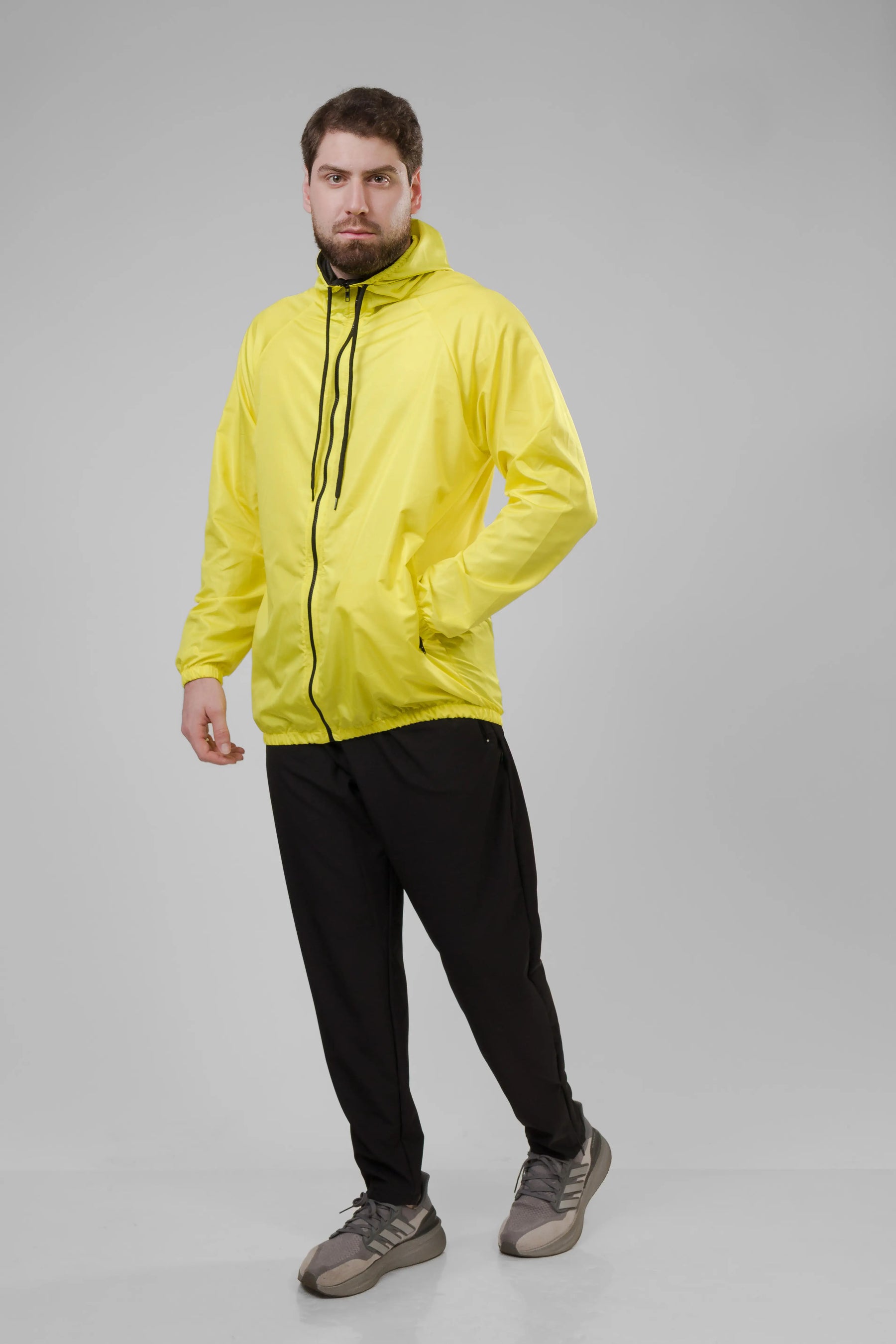 Jaqueta Corta Vento Masculina - Amarelo Neon