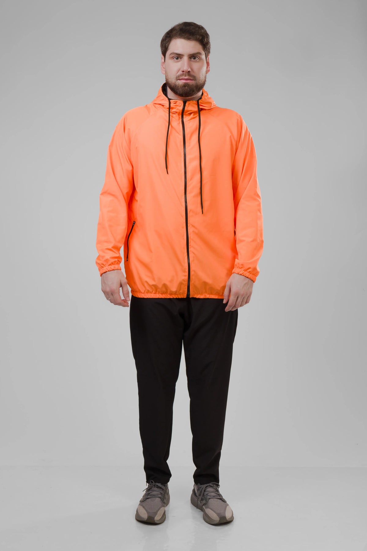 Jaqueta Corta Vento Masculina - Laranja Neon