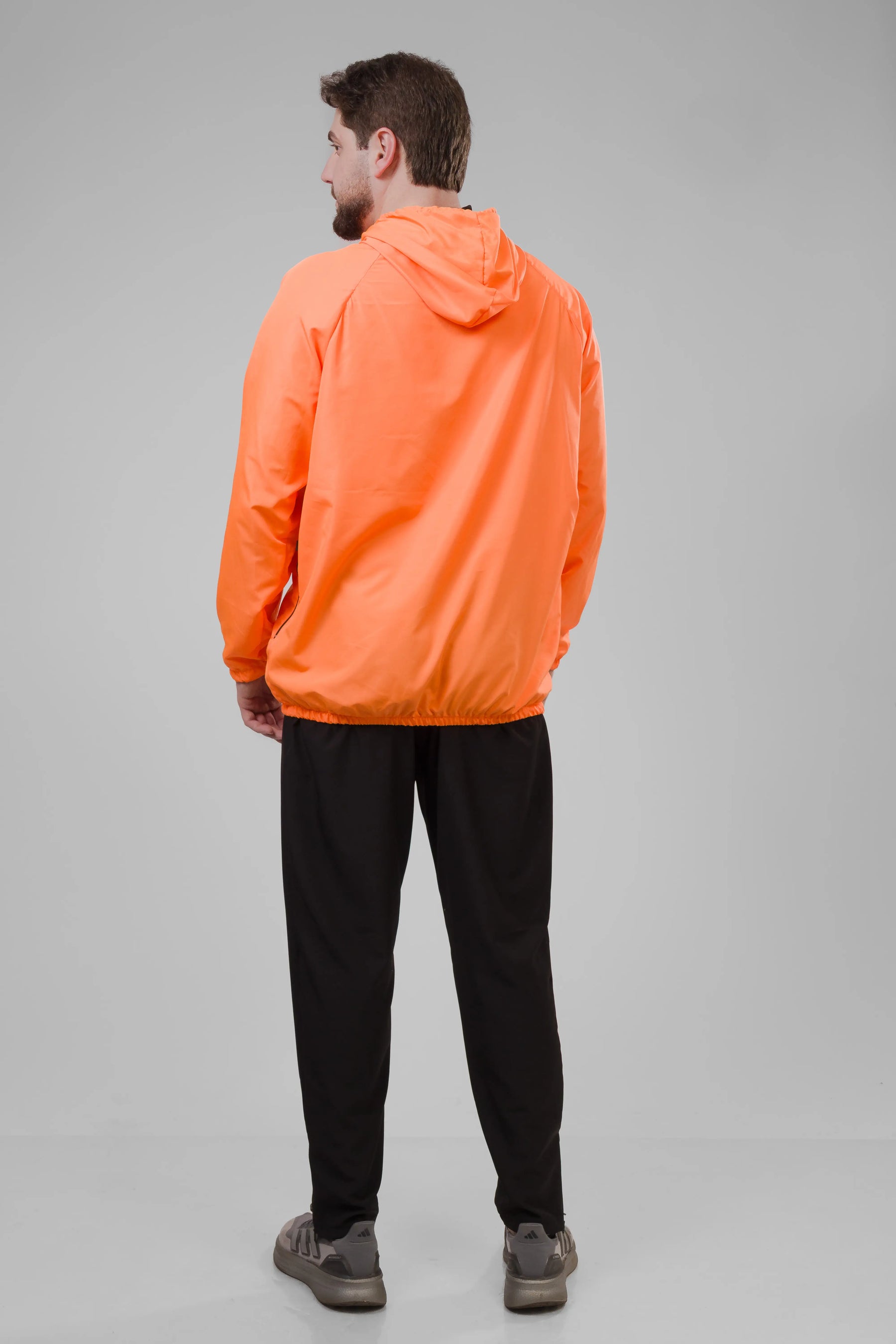 Jaqueta Corta Vento Masculina - Laranja Neon