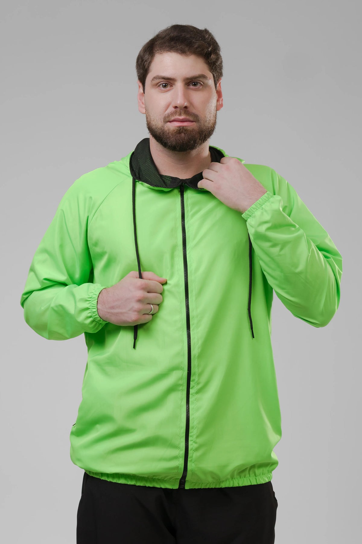 Jaqueta Corta Vento Masculina - Verde Neon