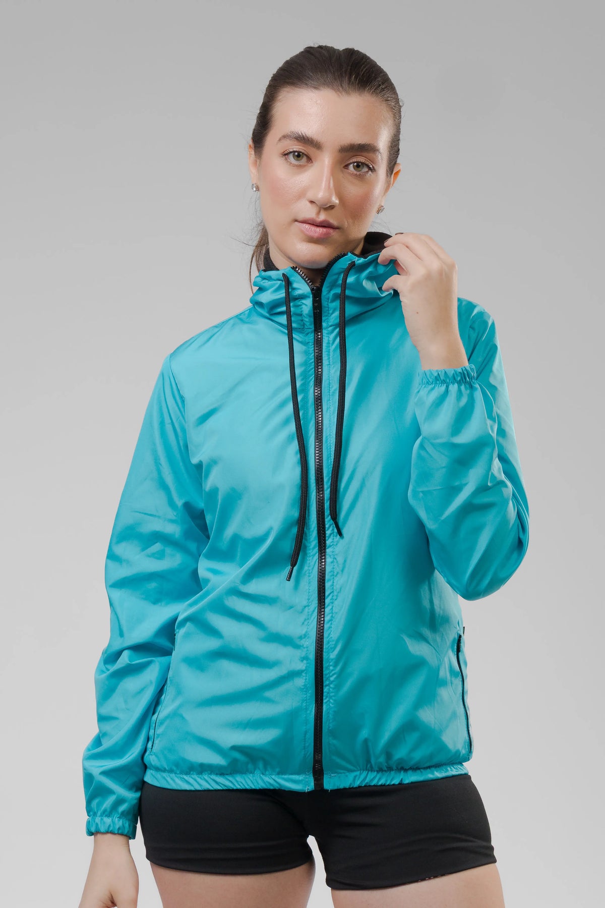 Jaqueta Corta Vento Feminino - Azul Turquesa