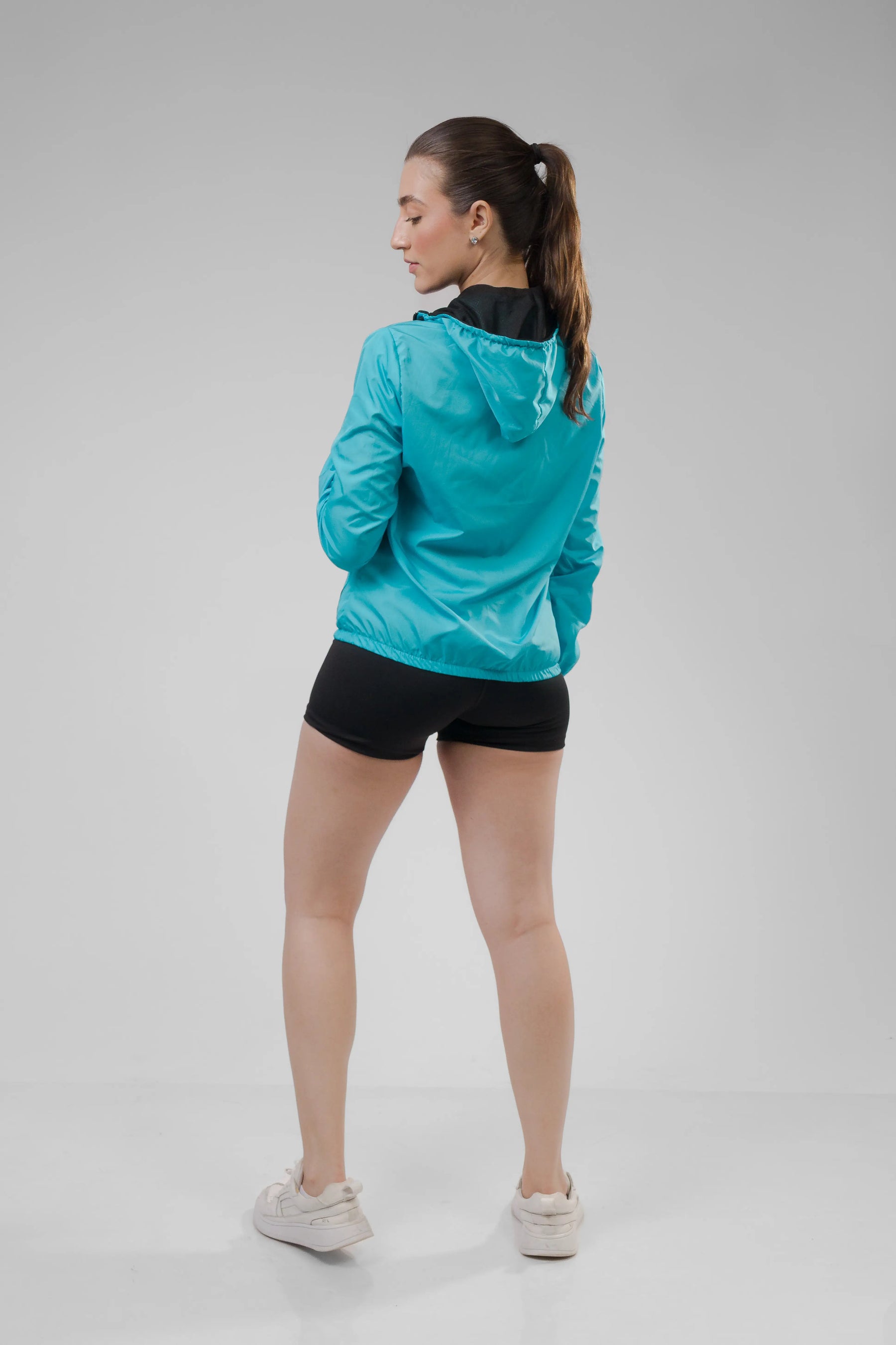 Jaqueta Corta Vento Feminino - Azul Turquesa