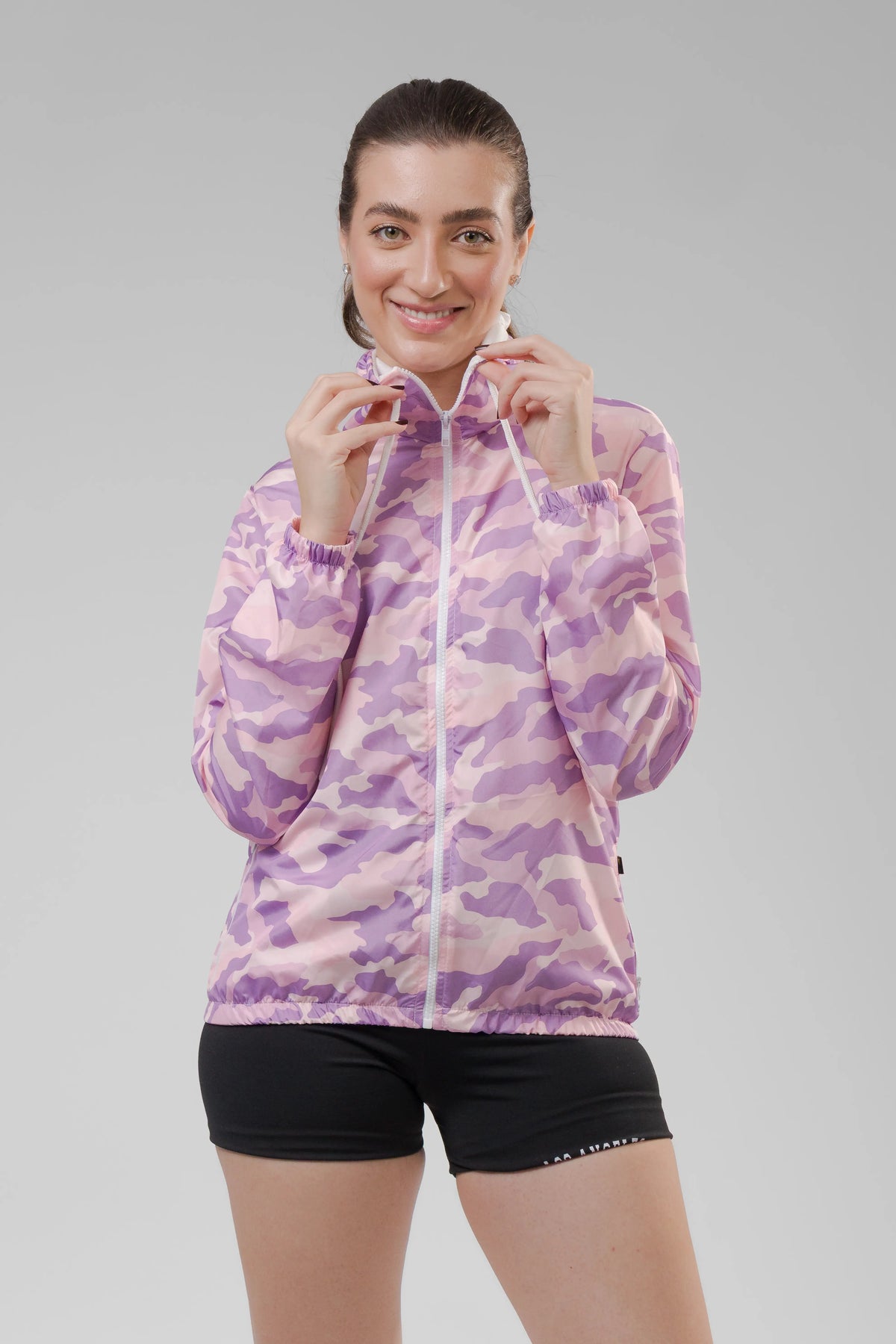 Jaqueta Corta Vento Feminina  - Camuflada Rosa