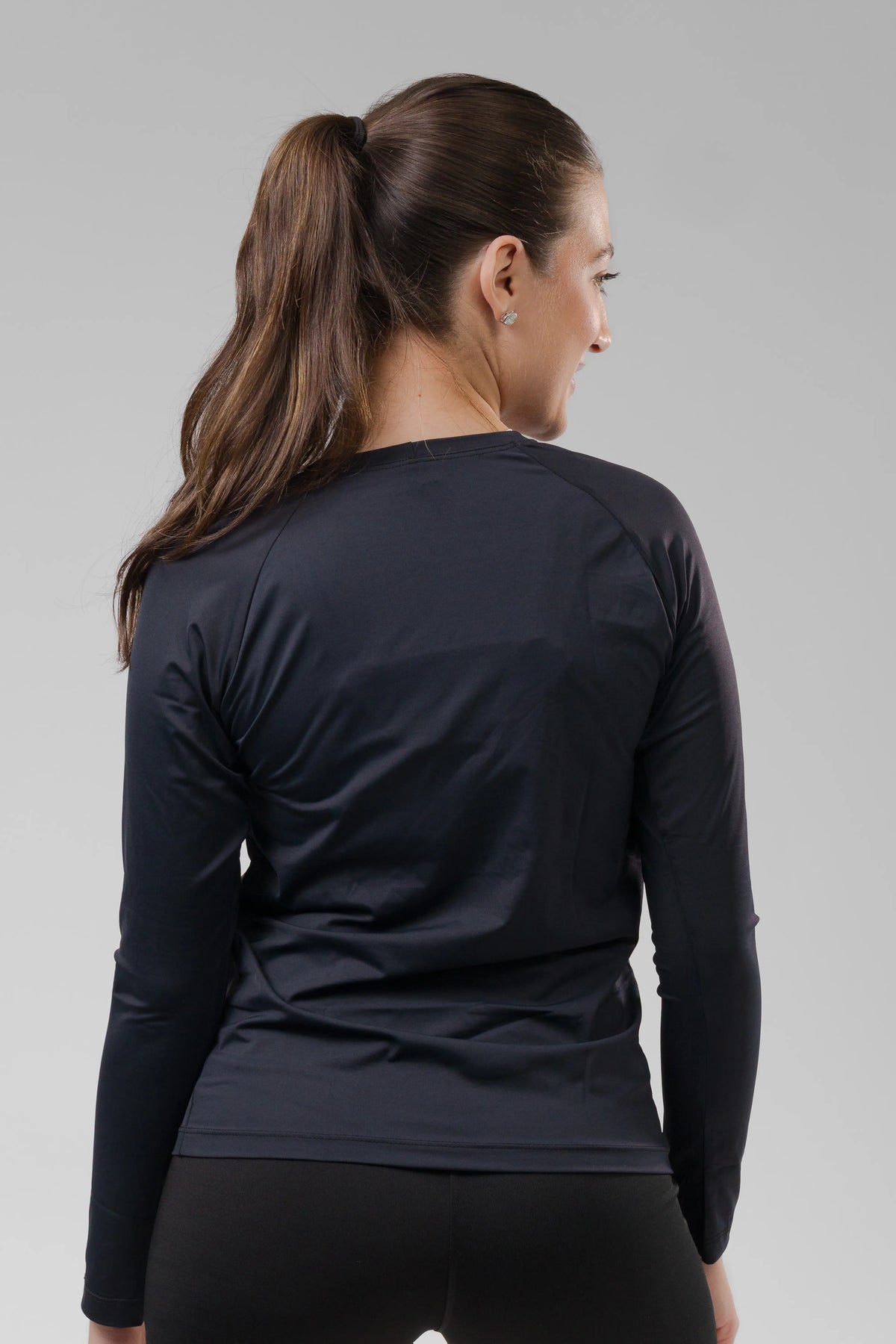 Camiseta Feminina  UV+ Preta - Manga Longa