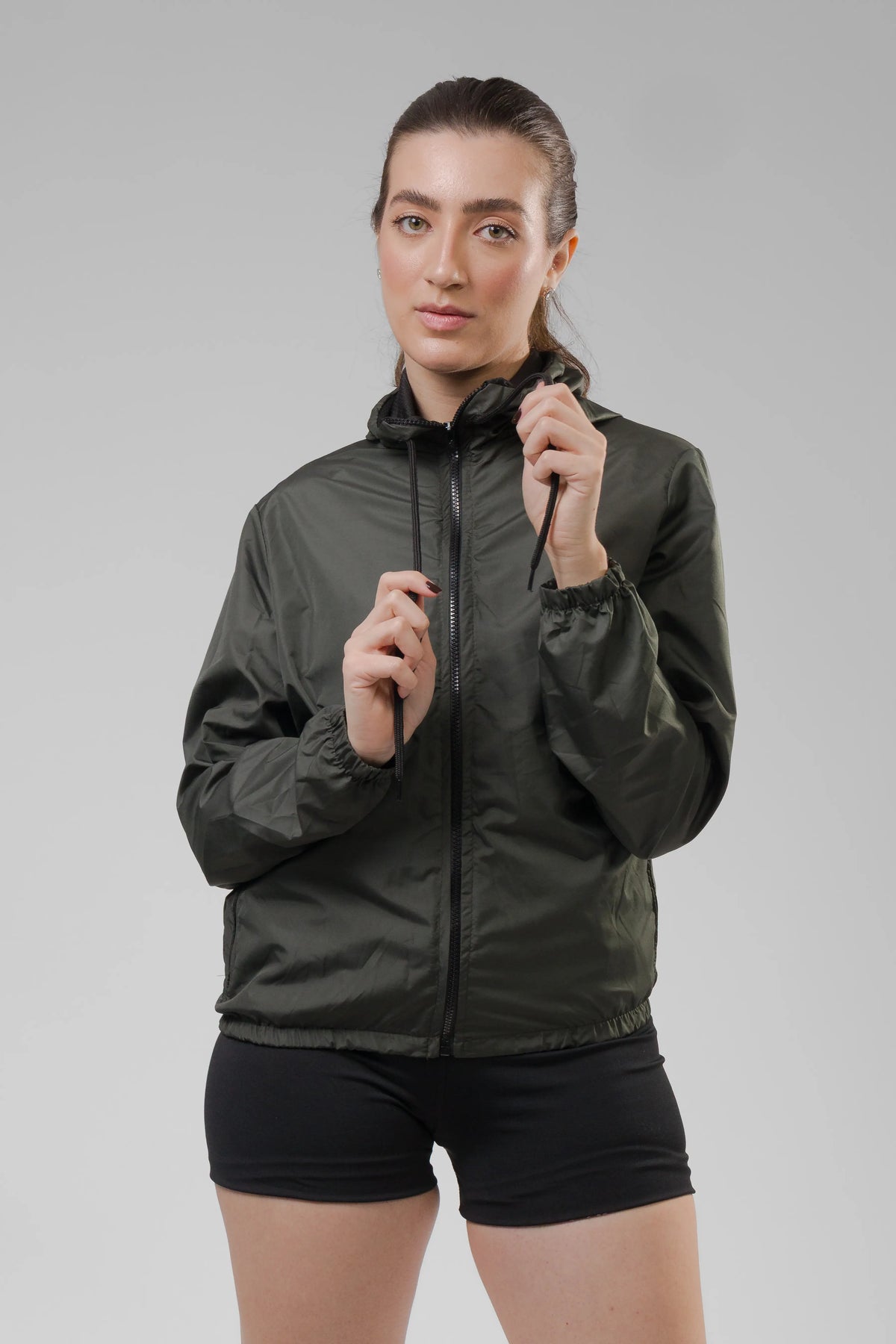 Jaqueta Corta Vento Feminina  -  Verde Escuro