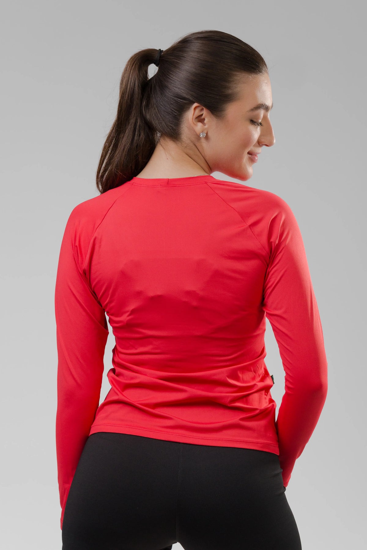 Camiseta Feminina  UV+ Vermelha - Manga Longa