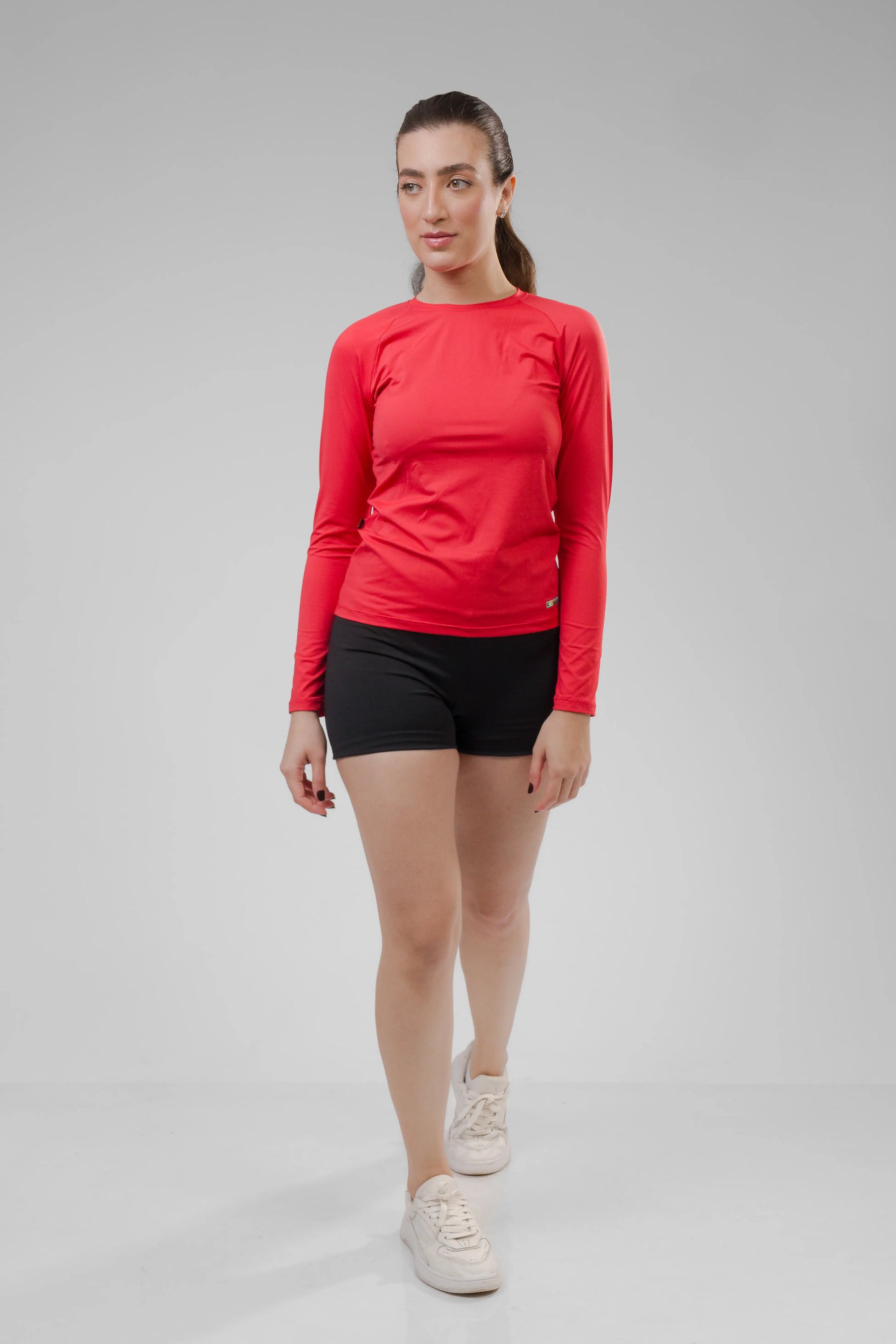 Camiseta Feminina UV+ Vermelha - Manga Longa