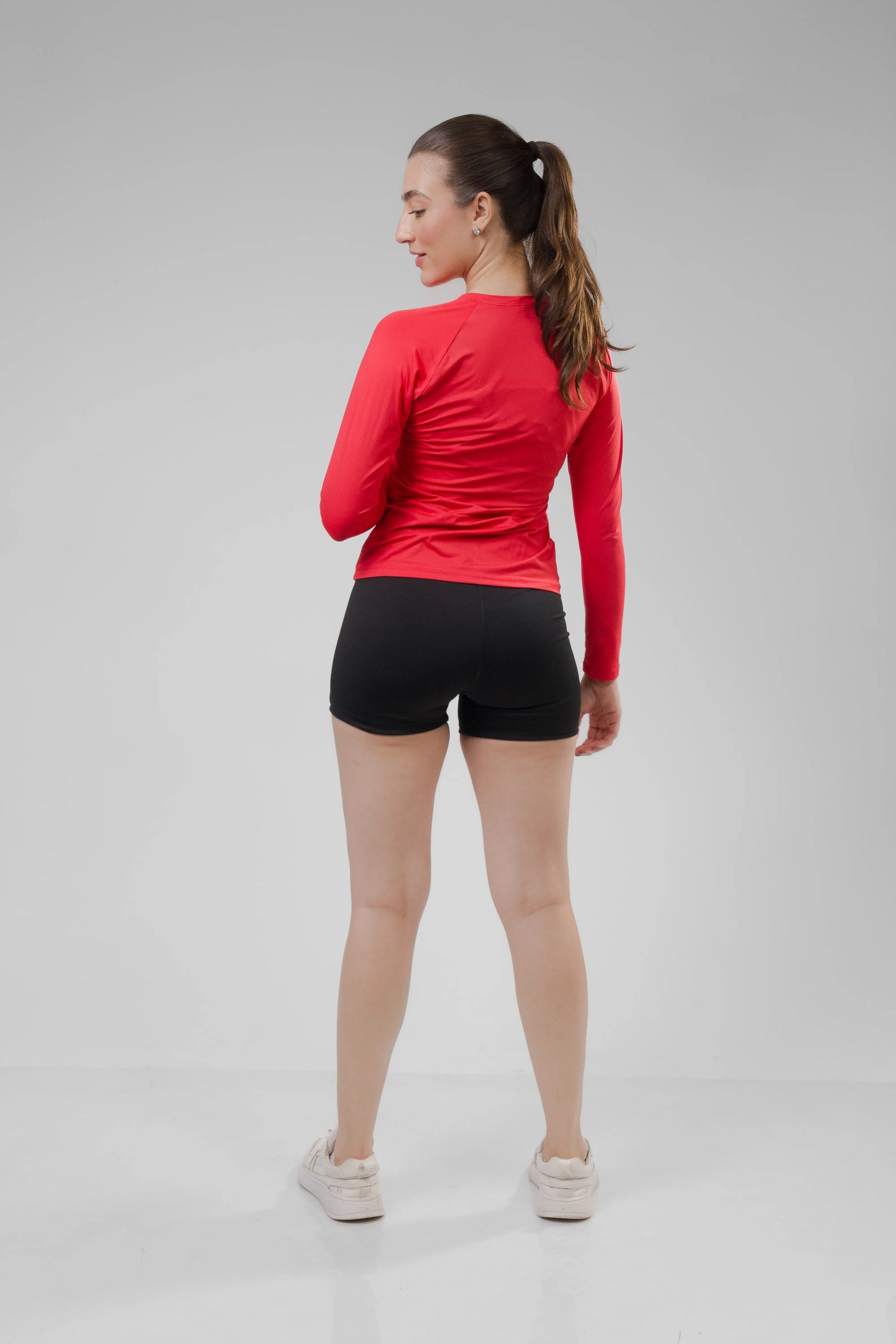 Camiseta Feminina UV+ Vermelha - Manga Longa