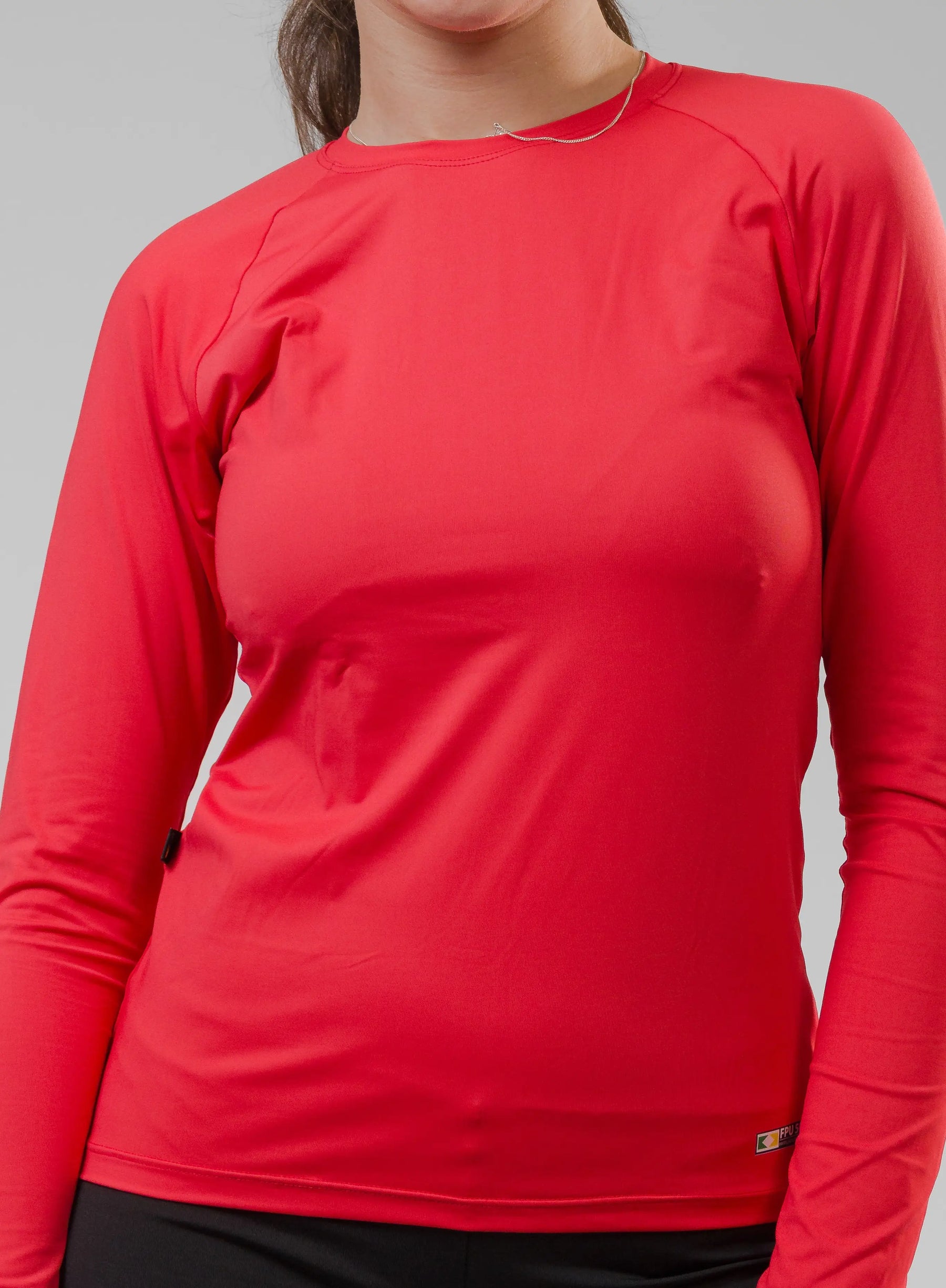 Camiseta Feminina UV+ Vermelha - Manga Longa