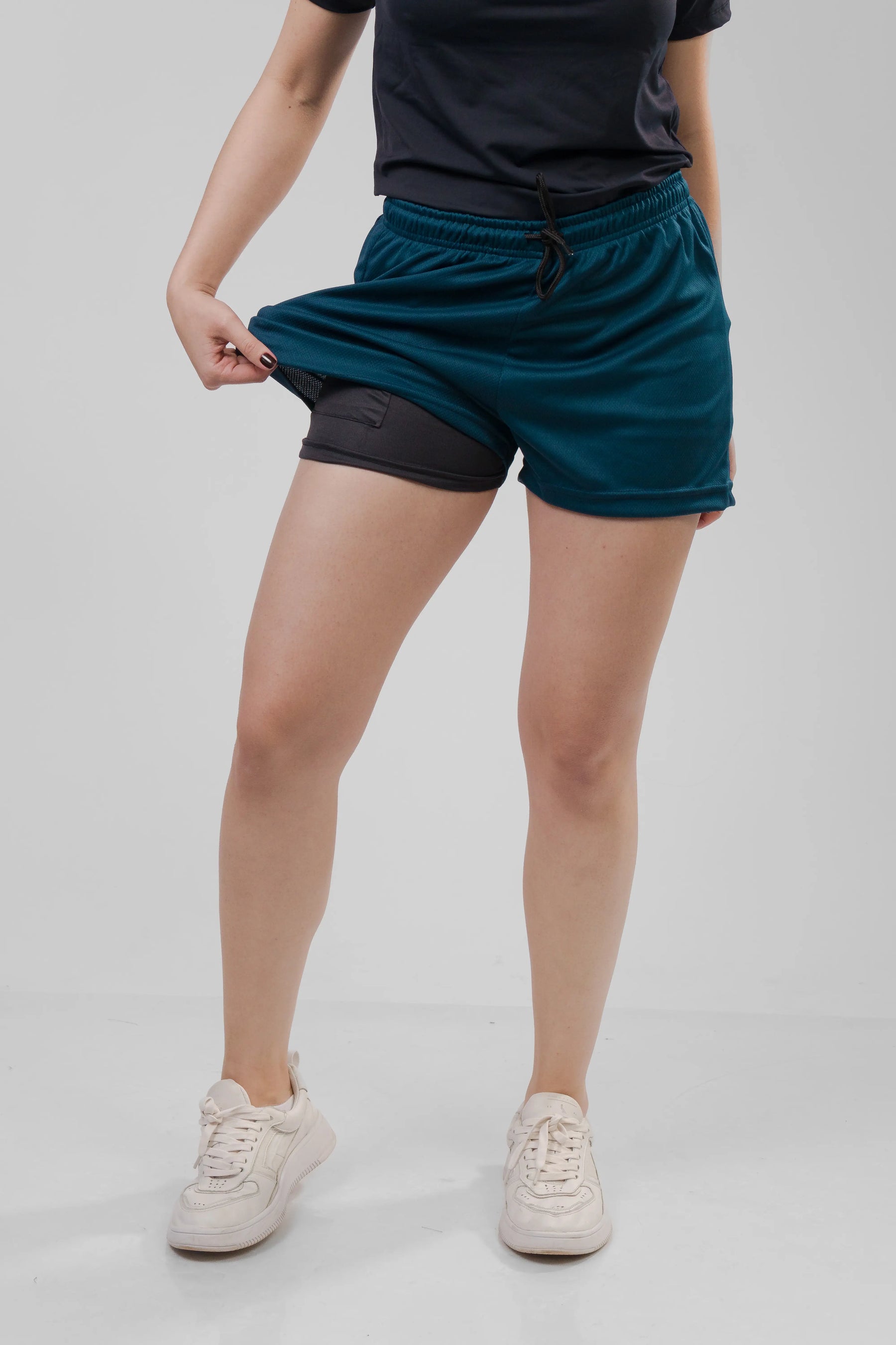 Shorts Feminino 2 em 1 - Azul Marinho