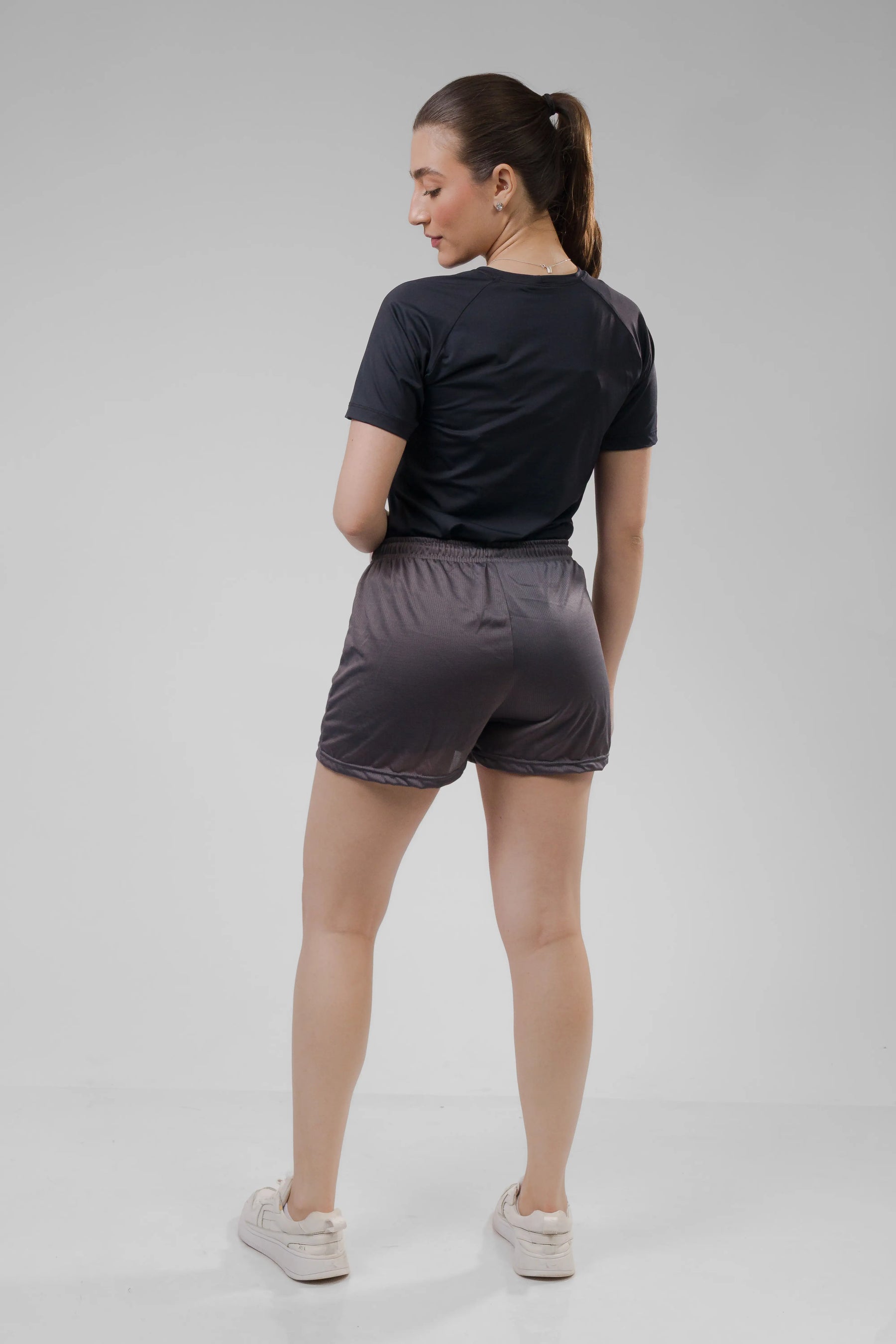 Shorts Feminino 2 em 1 - Chumbo