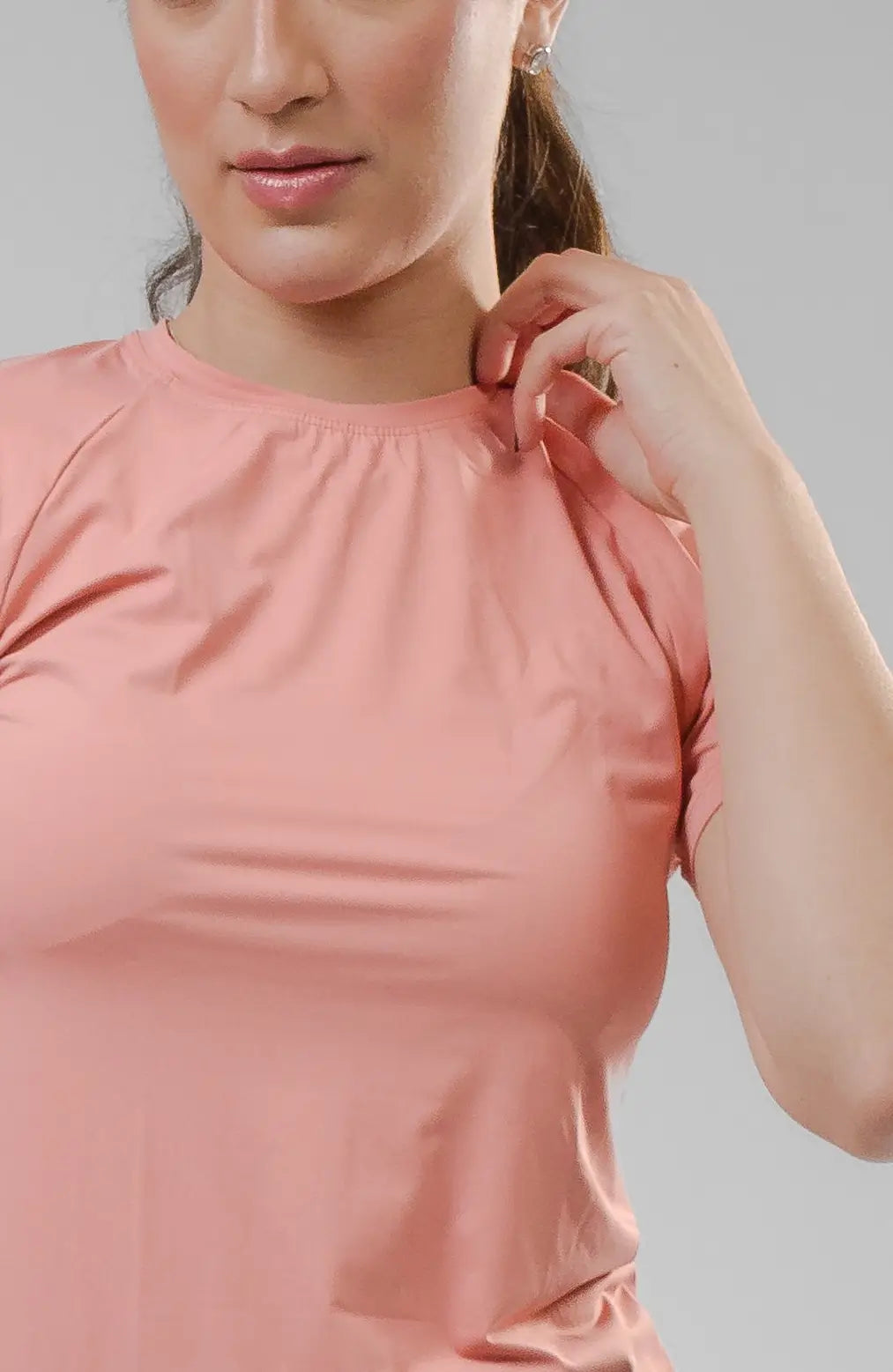 Camiseta Feminina UV+ Pêssego - Manga Curta