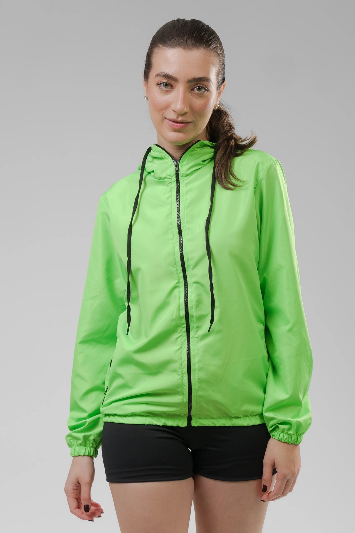 Jaqueta Corta Vento Feminina - Verde Neon