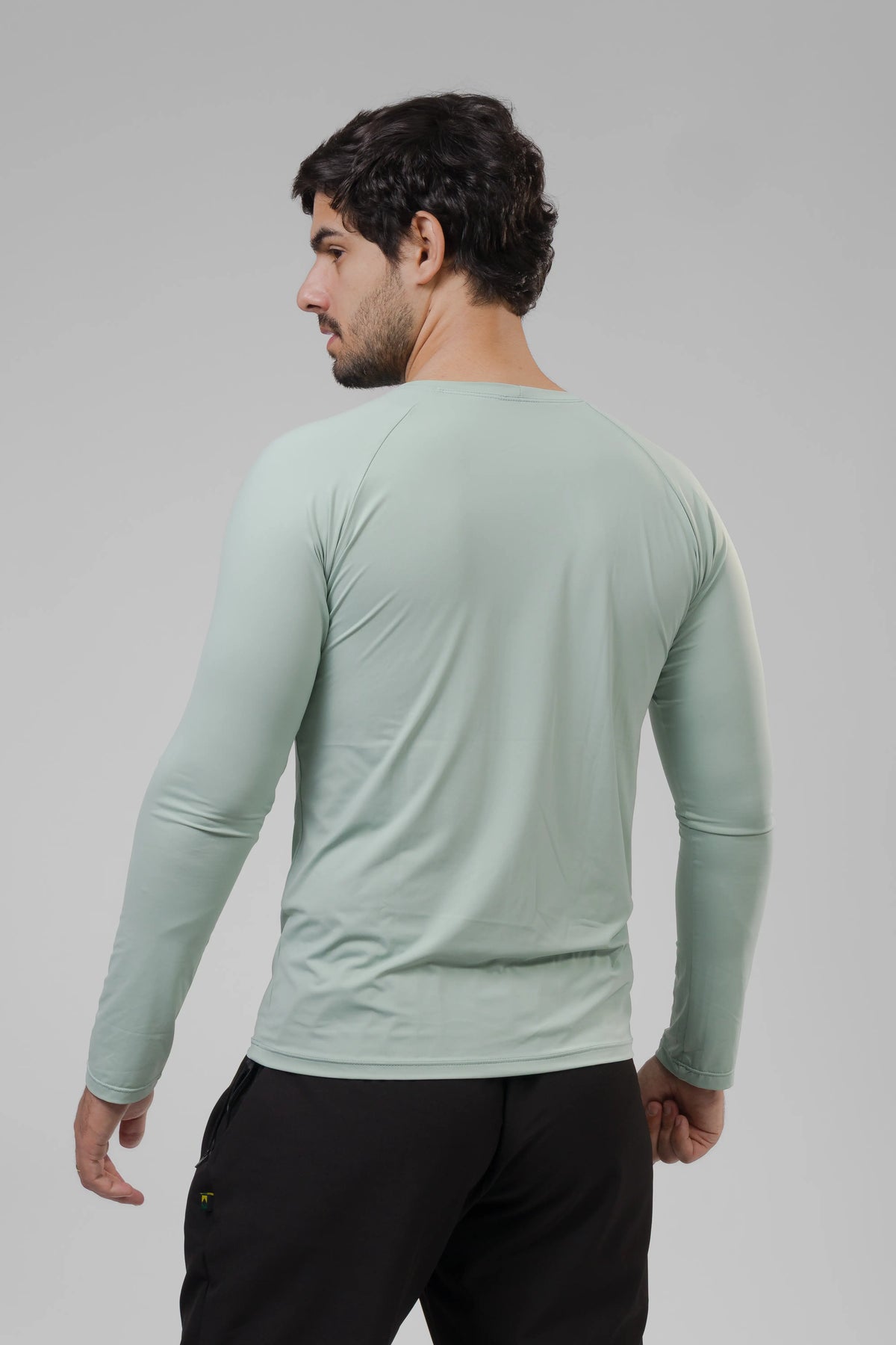 Camiseta Masculina  UV+ Azul Claro - Manga Longa