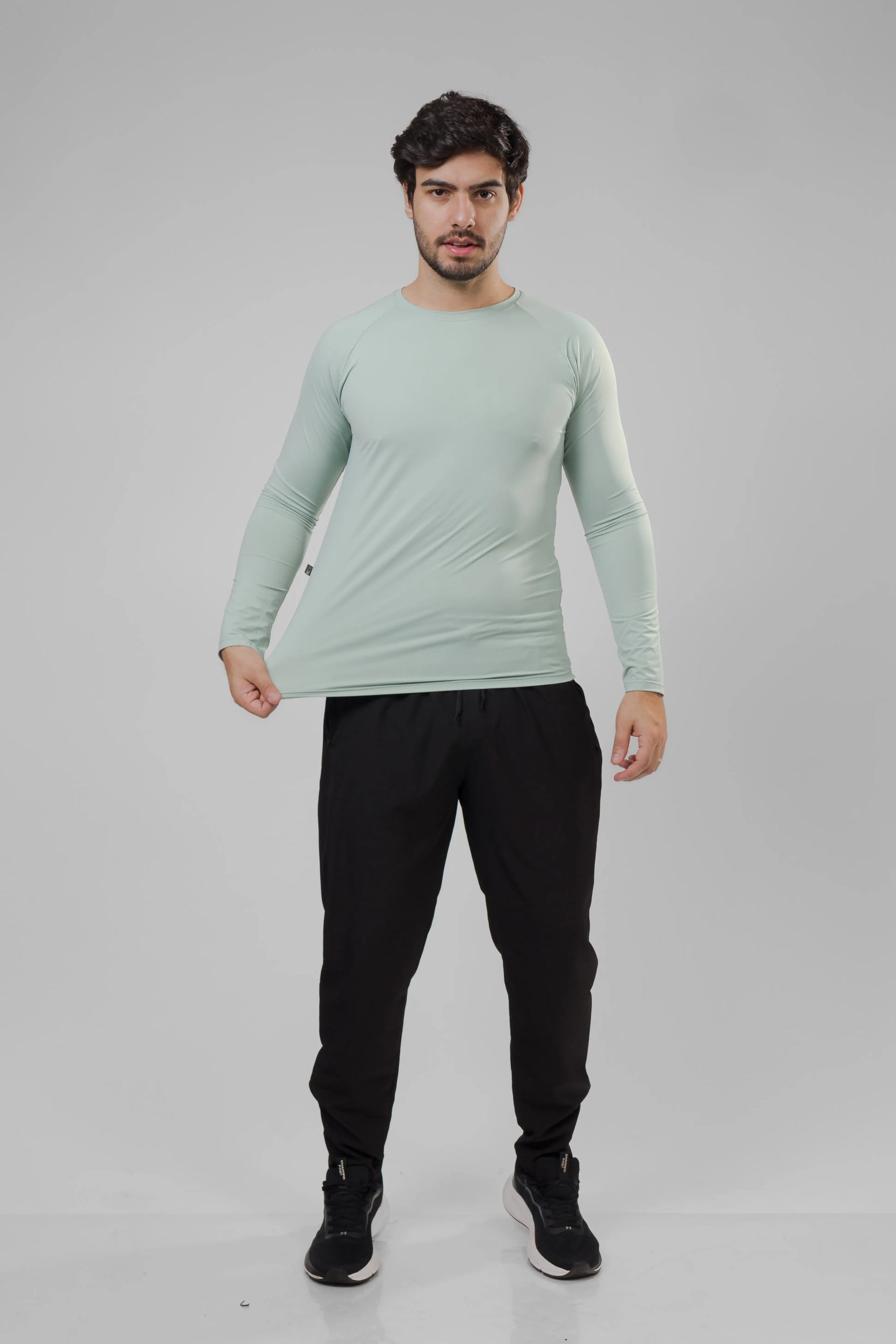 Camiseta Masculina UV+ Azul Claro - Manga Longa