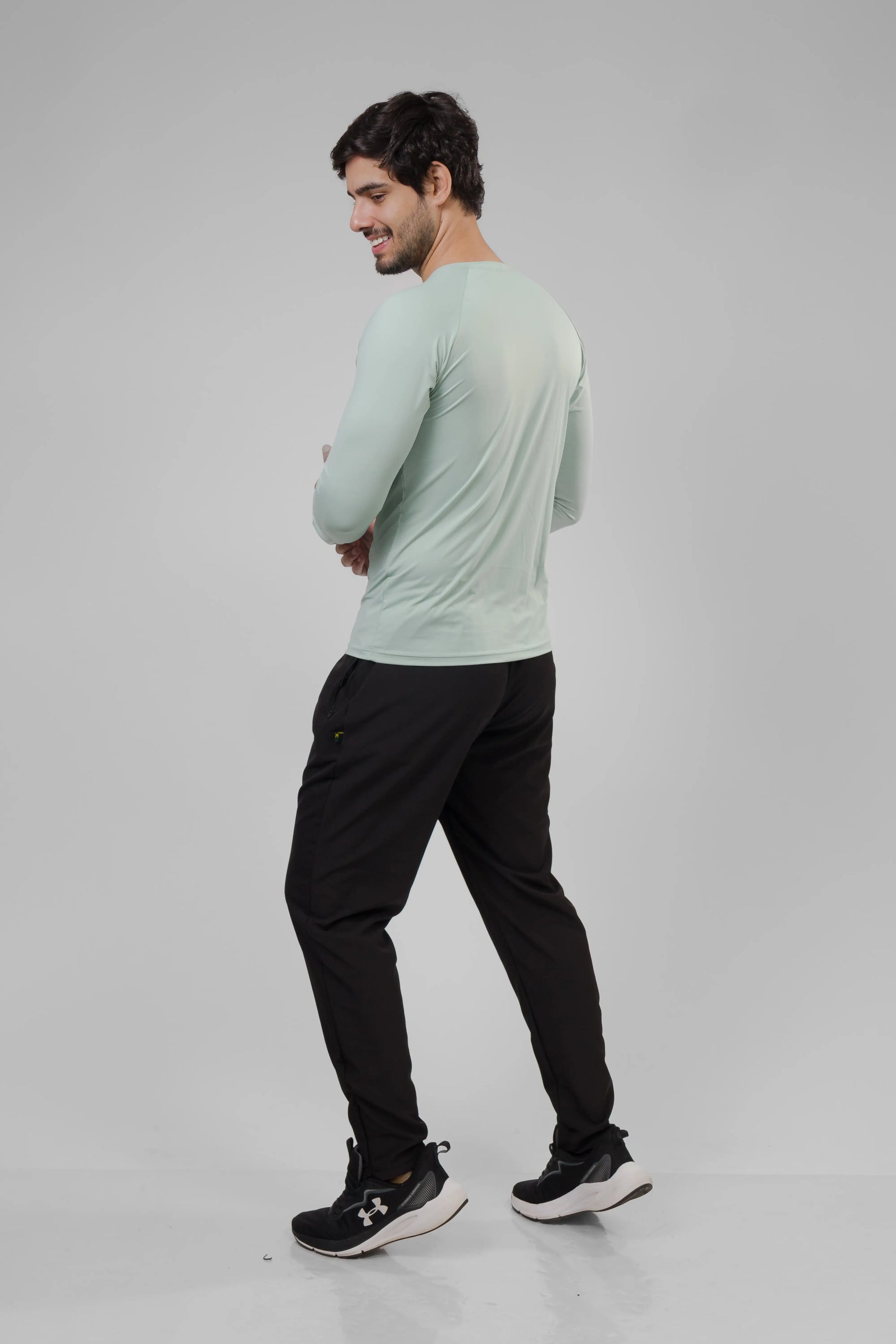 Camiseta Masculina UV+ Azul Claro - Manga Longa