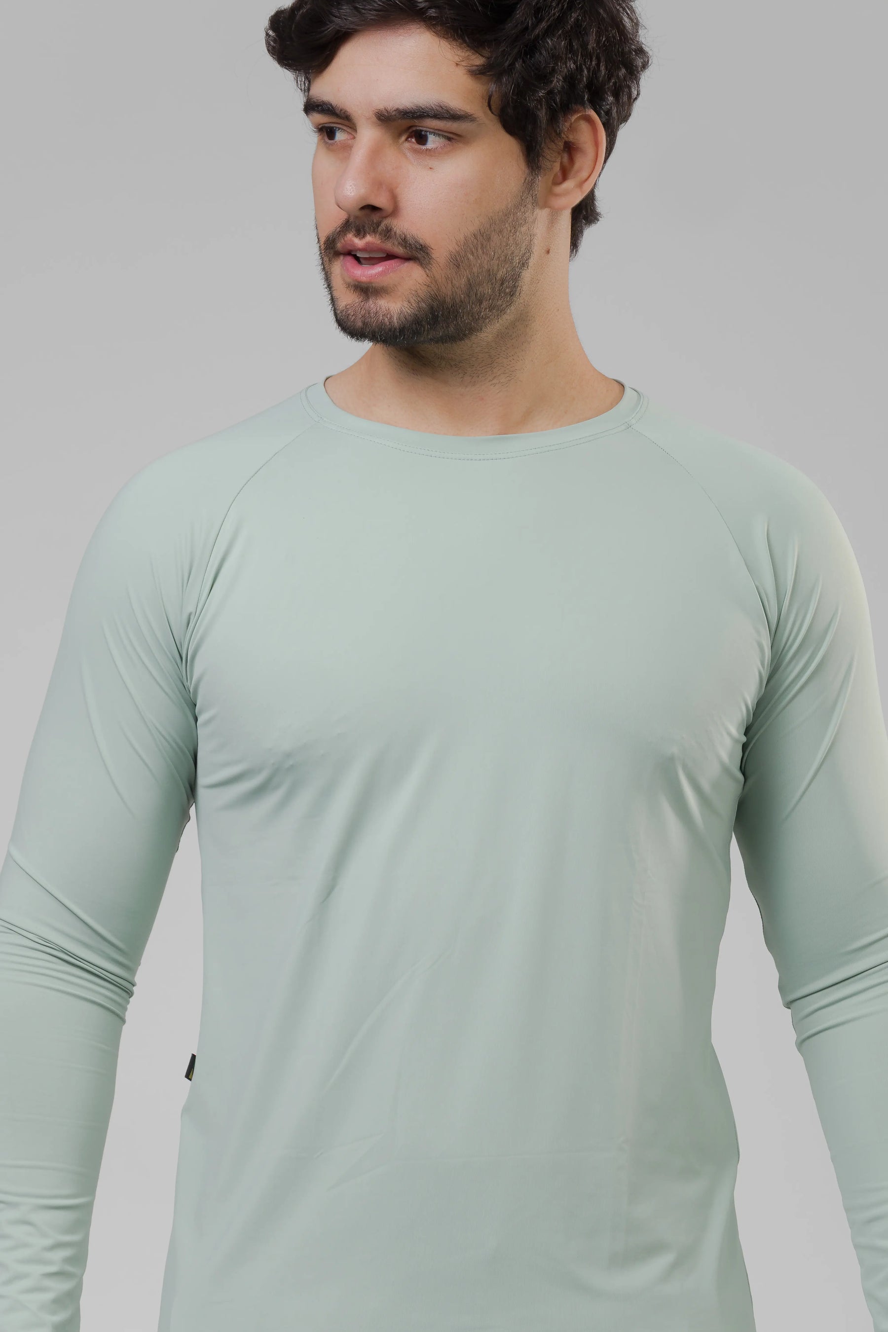 Camiseta Masculina UV+ Azul Claro - Manga Longa