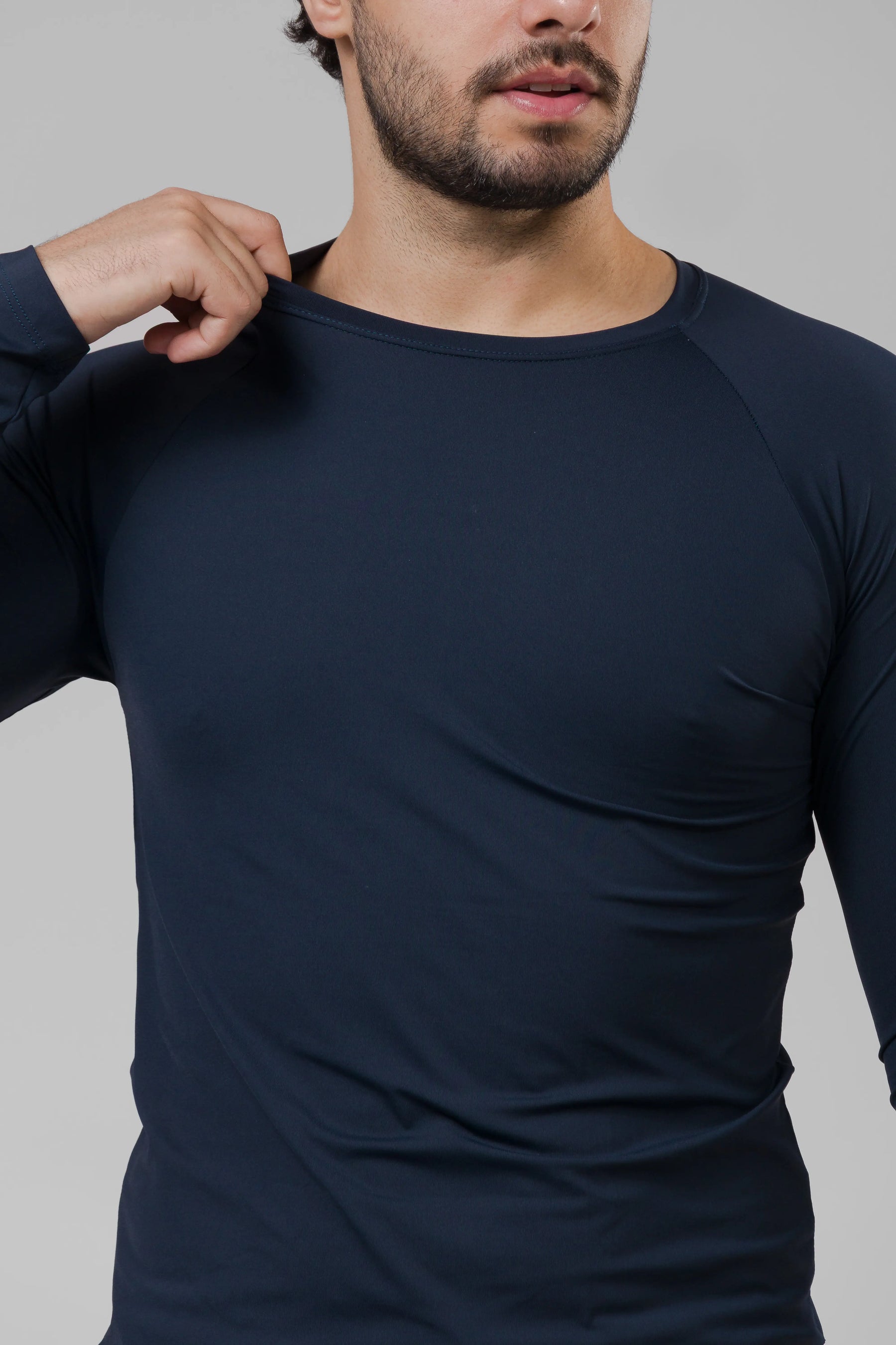Camiseta Masculina UV+ Azul Marinho - Manga Longa