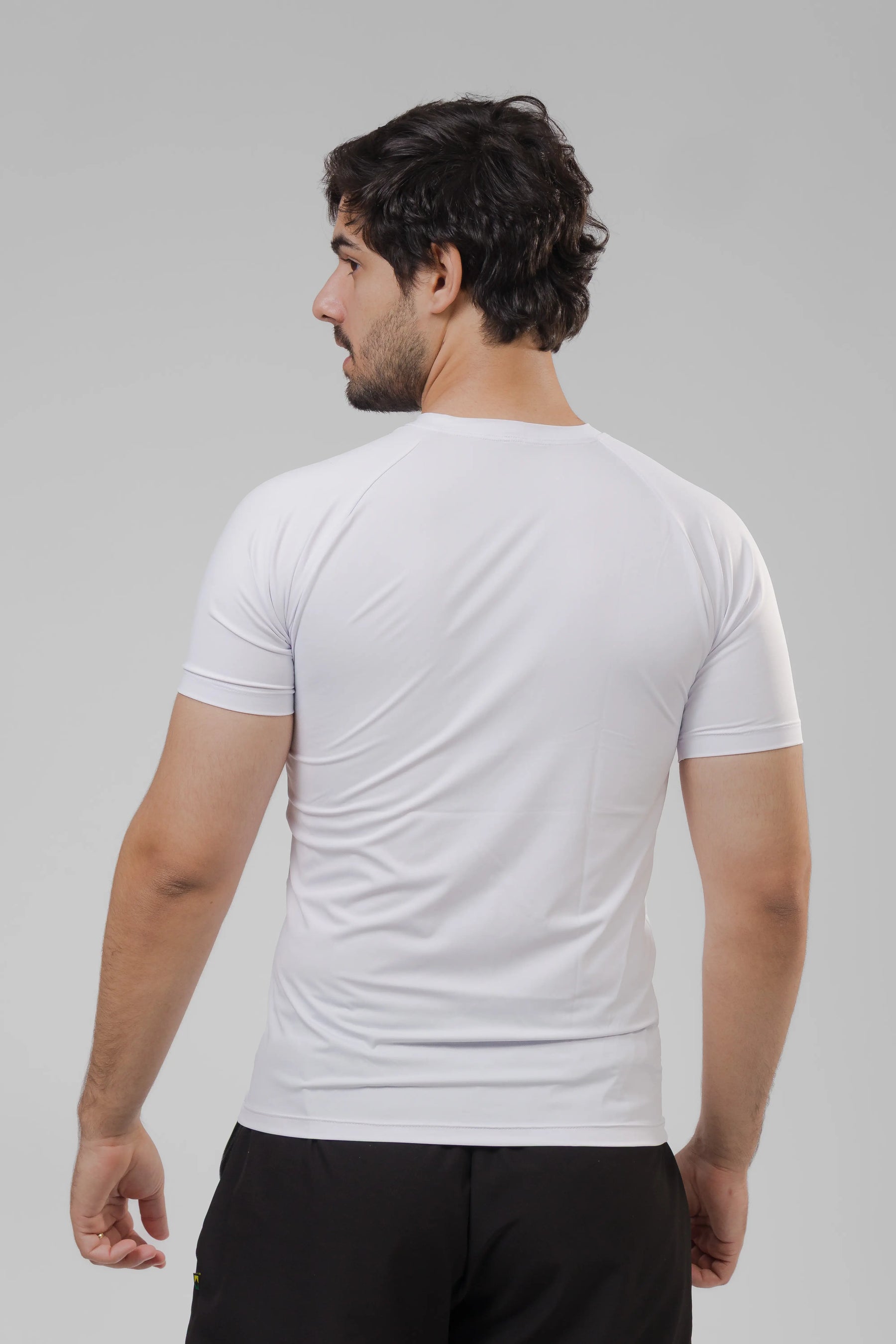 Camiseta Masculina UV+ Branca - Manga Curta