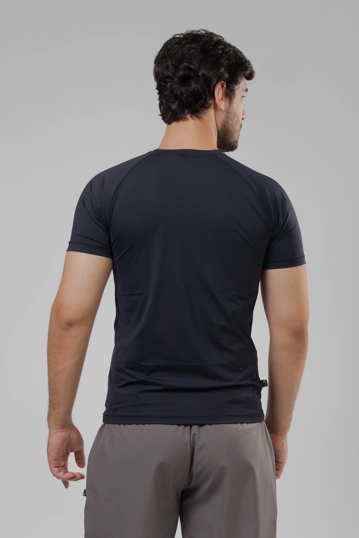 Camiseta Masculina  UV+ Preta - Manga Curta