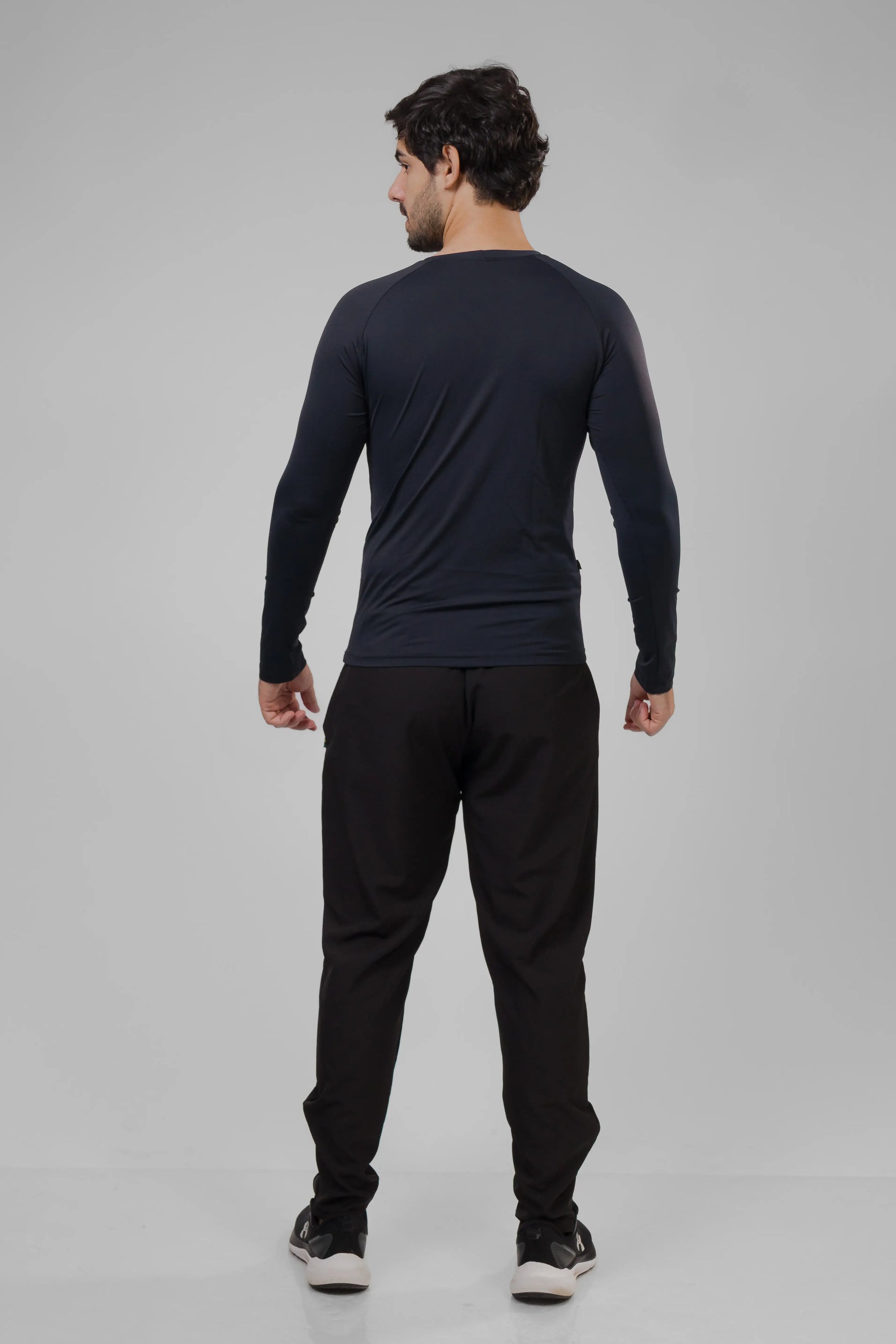 Camiseta Masculina UV+ Preta - Manga Longa