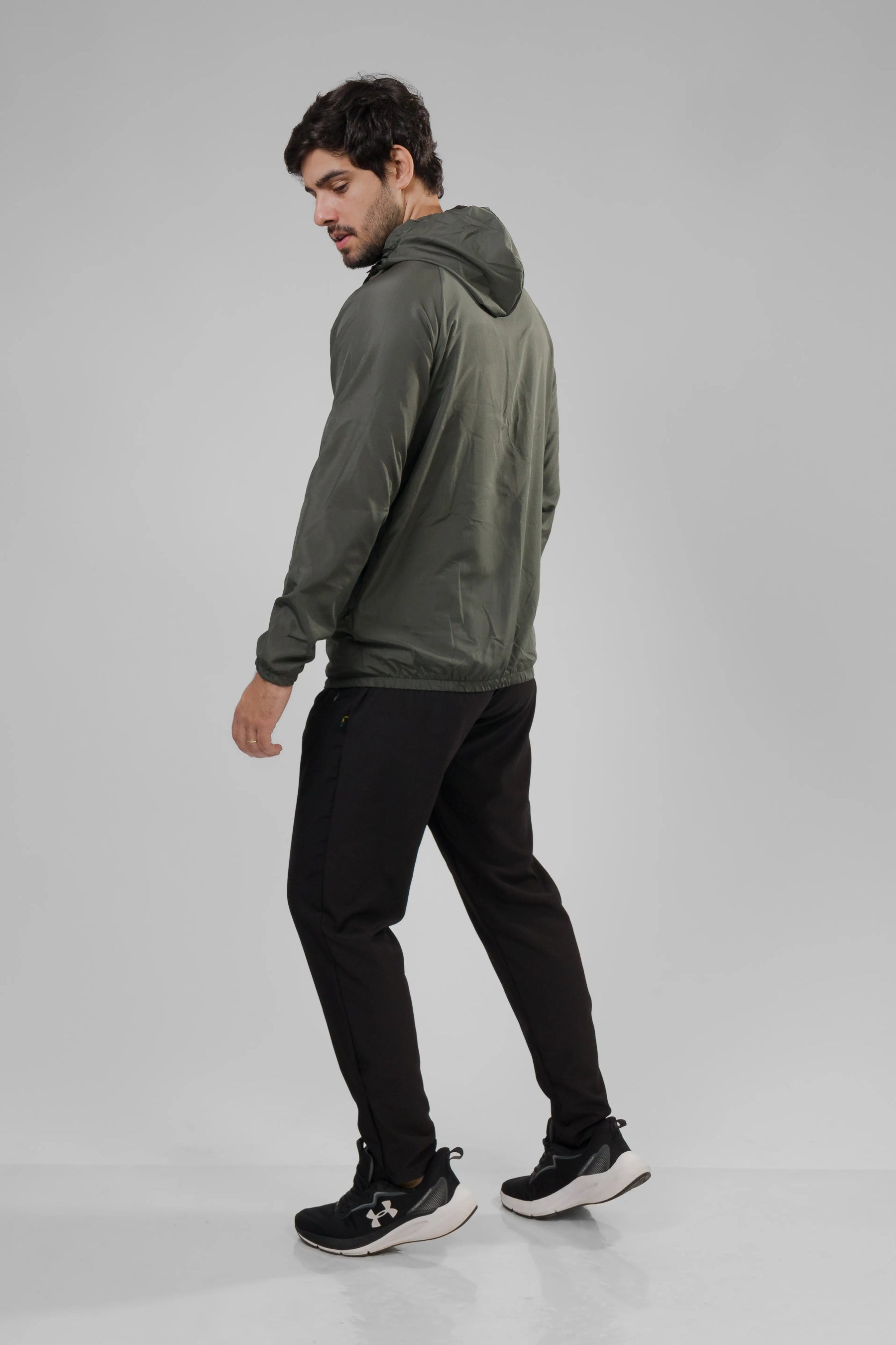 Jaqueta Corta Vento Masculina - Verde Escuro