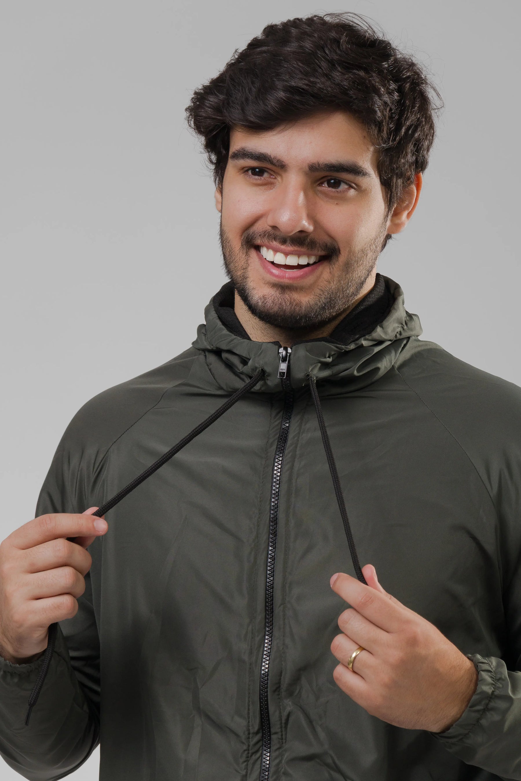 Jaqueta Corta Vento Masculina - Verde Escuro