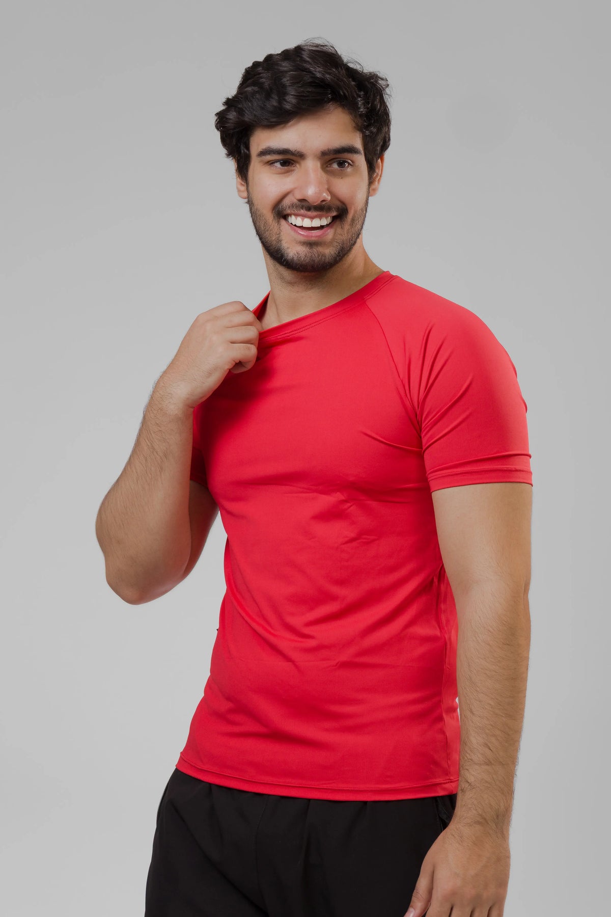 Camiseta Masculina  UV+ Vermelha - Manga Curta