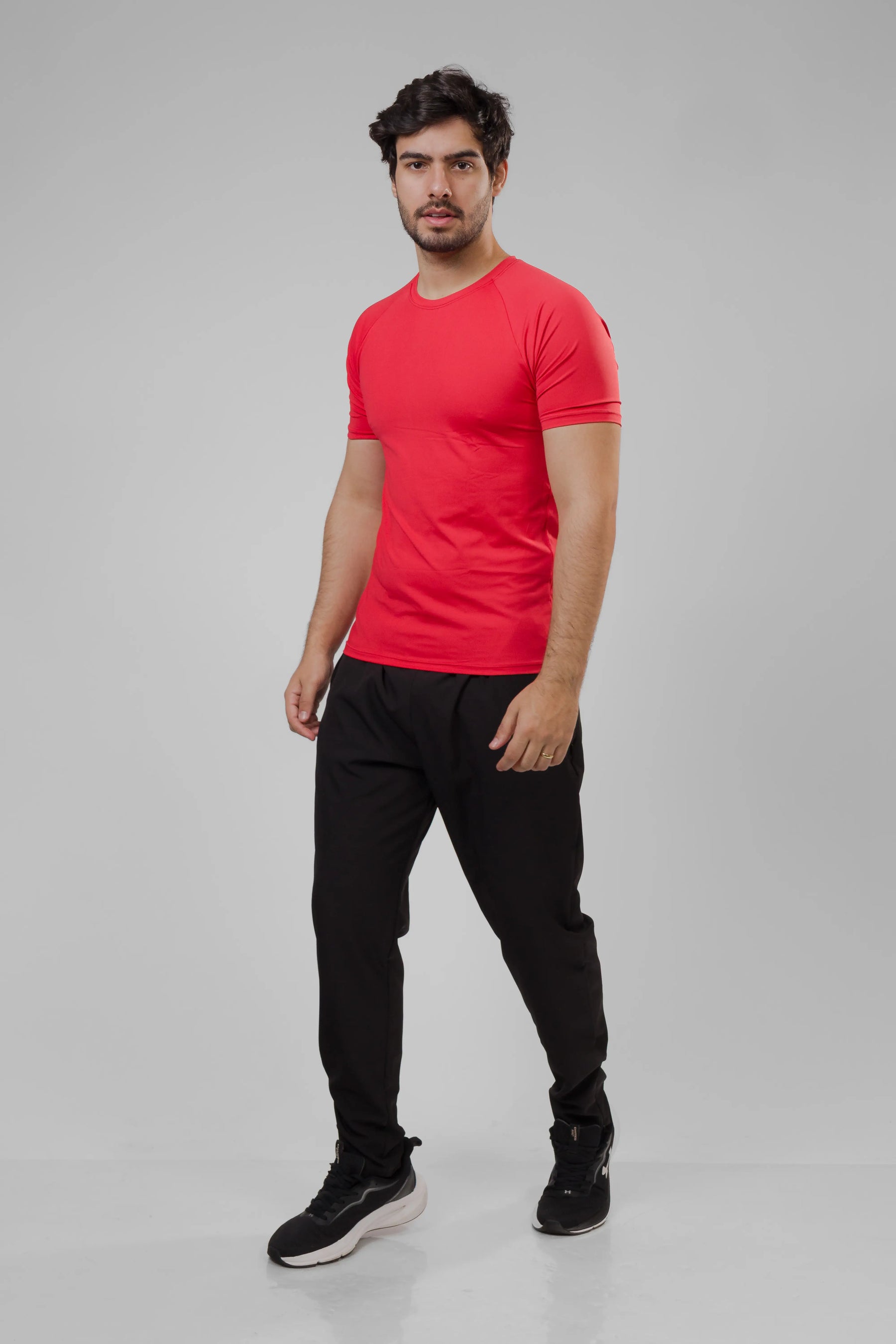 Camiseta Masculina  UV+ Vermelha - Manga Curta