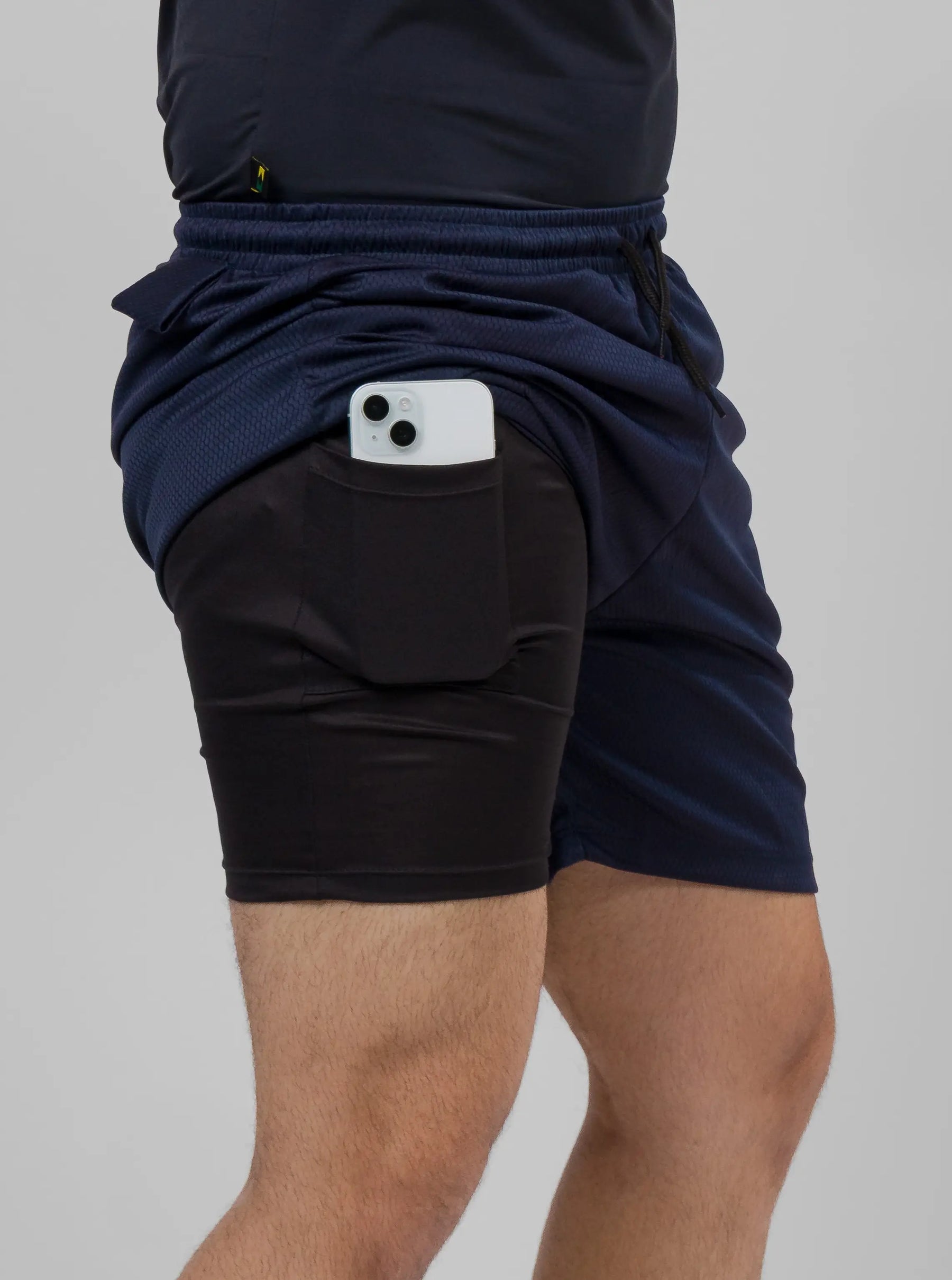 Bermuda Masculina 2 em 1 - Azul Marinho