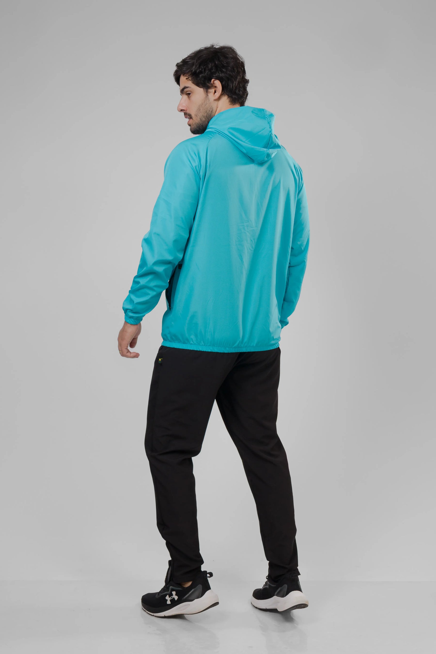 Jaqueta Corta Vento Masculina - Azul Turquesa