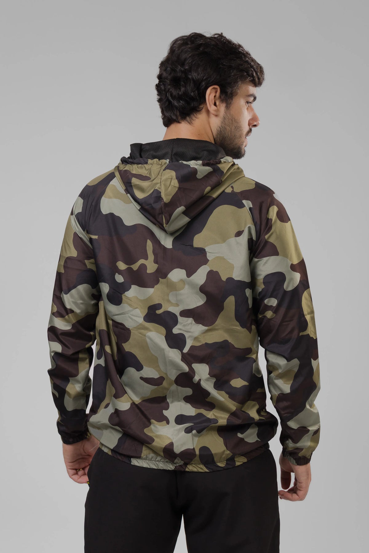Jaqueta Corta Vento Masculina - Camuflada Verde
