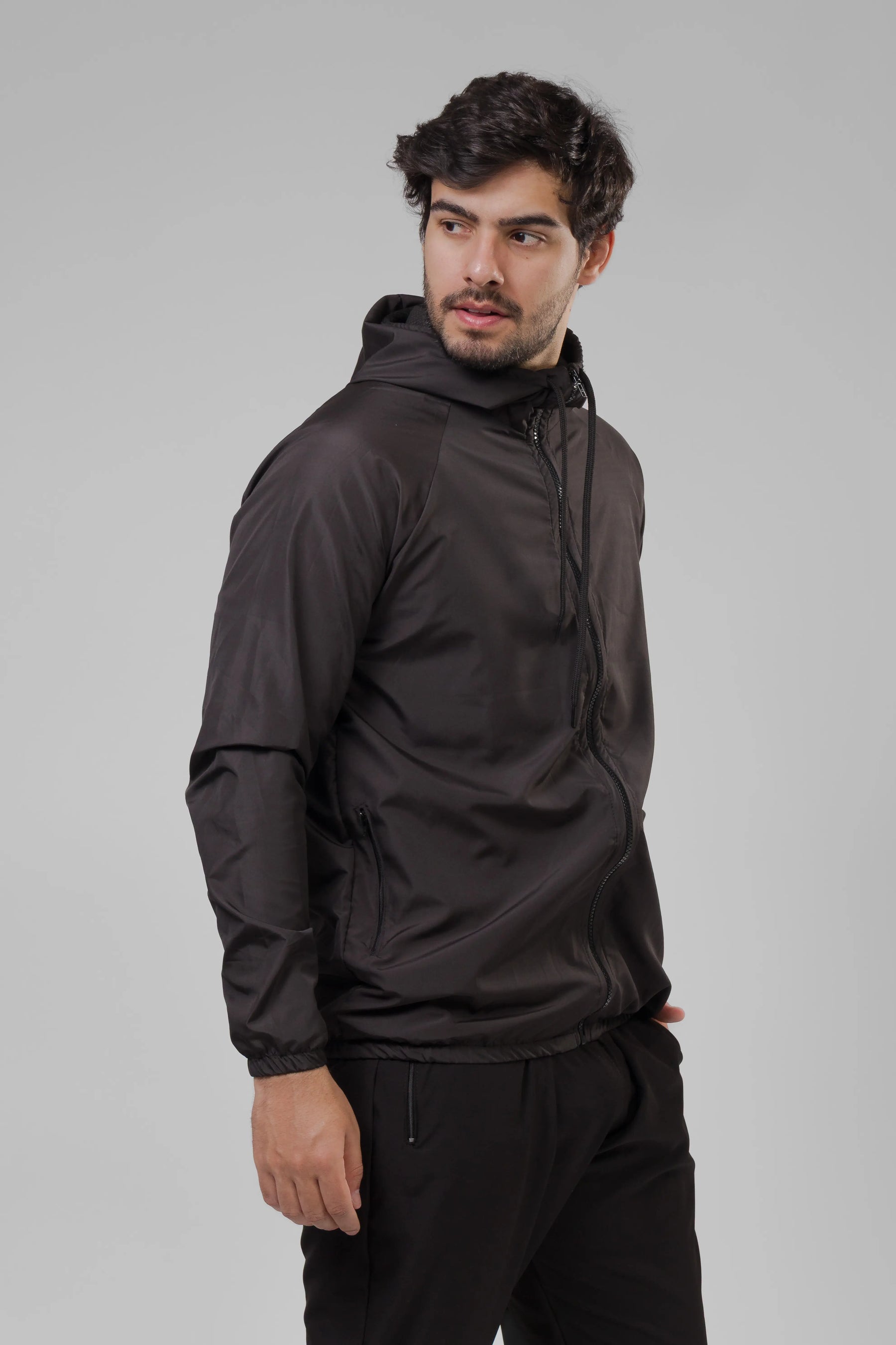 Jaqueta Corta Vento Masculina - Preta