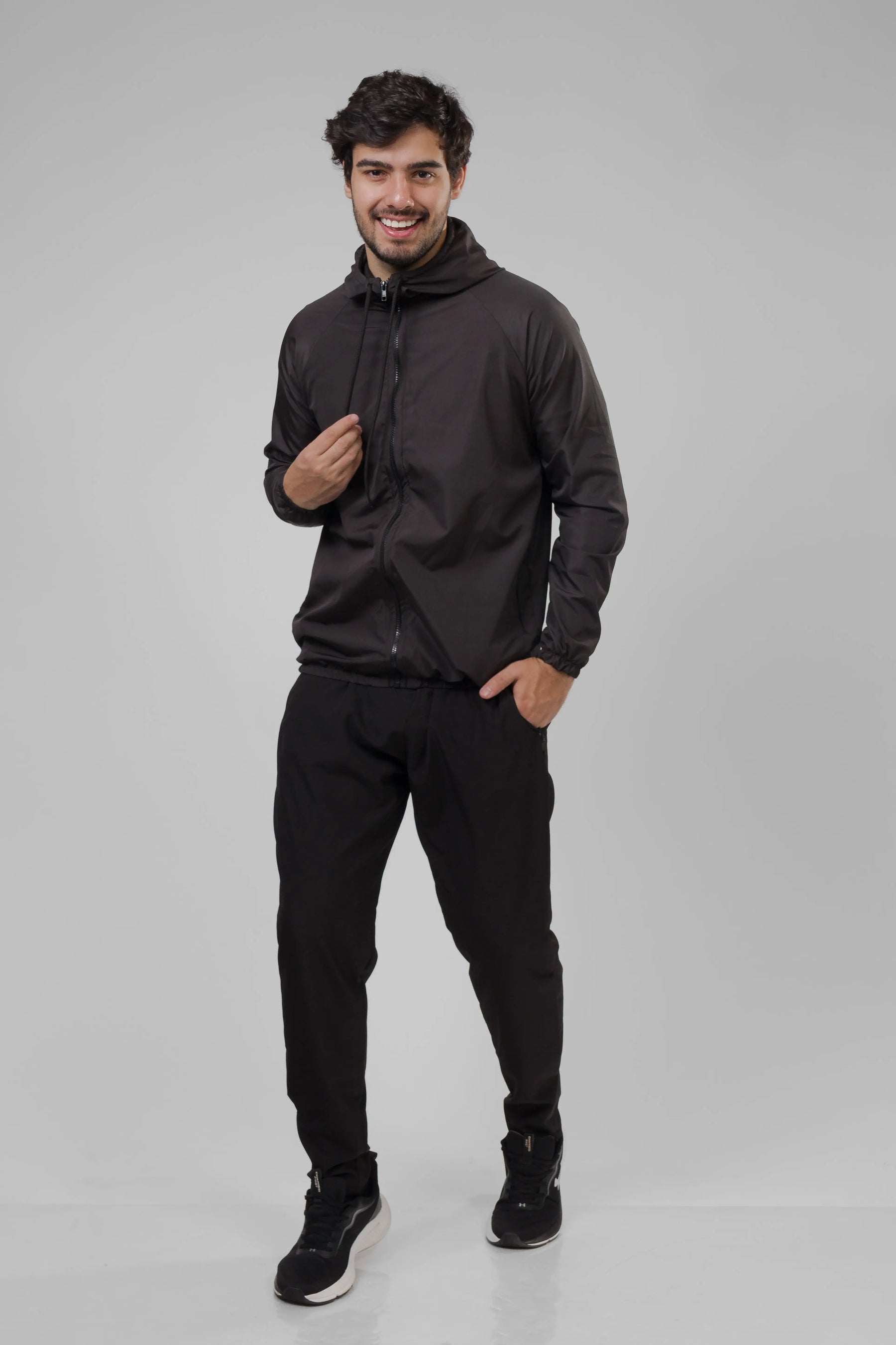 Jaqueta Corta Vento Masculina - Preta