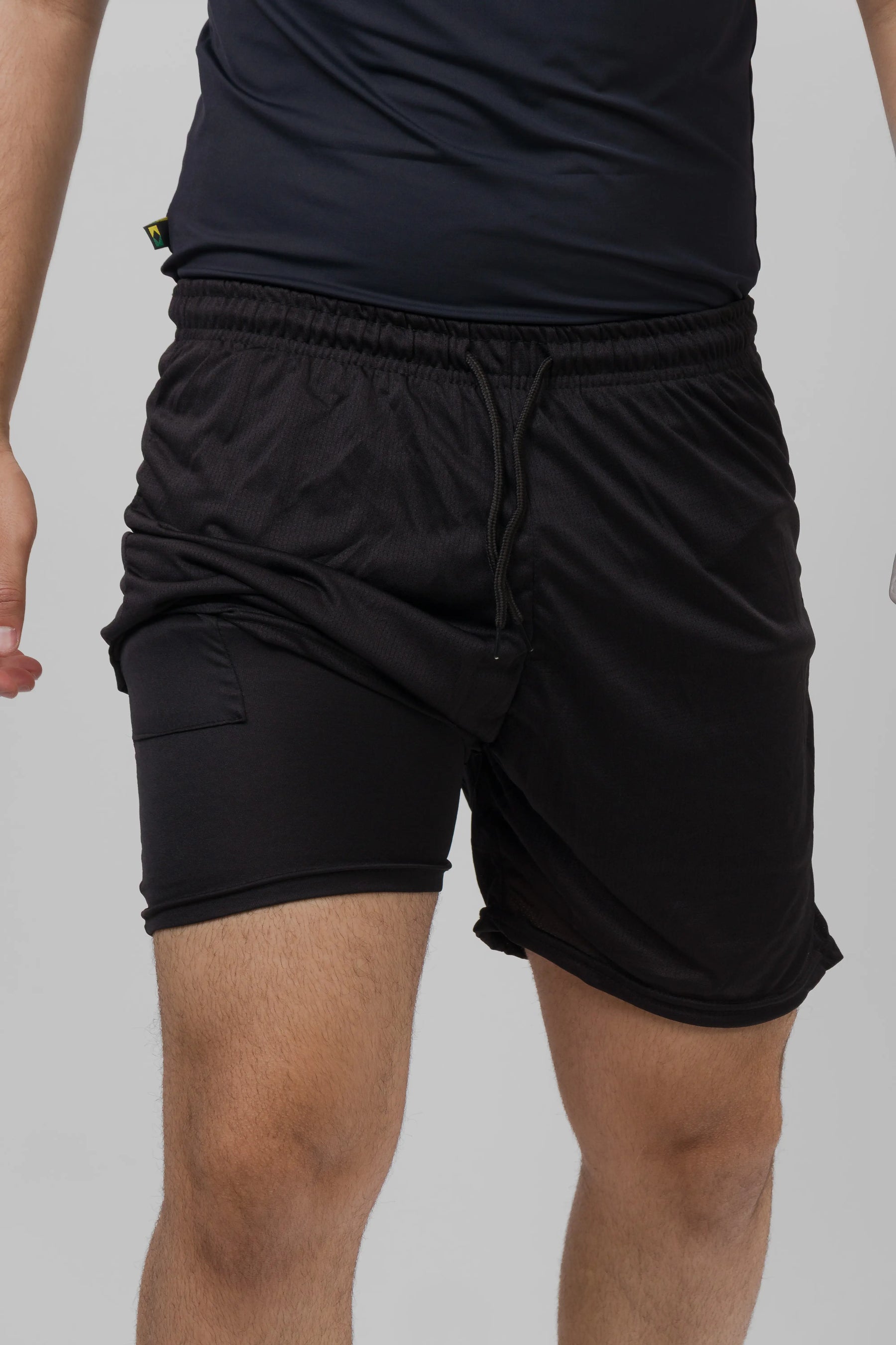 Bermuda Masculina 2 em 1 - Preto