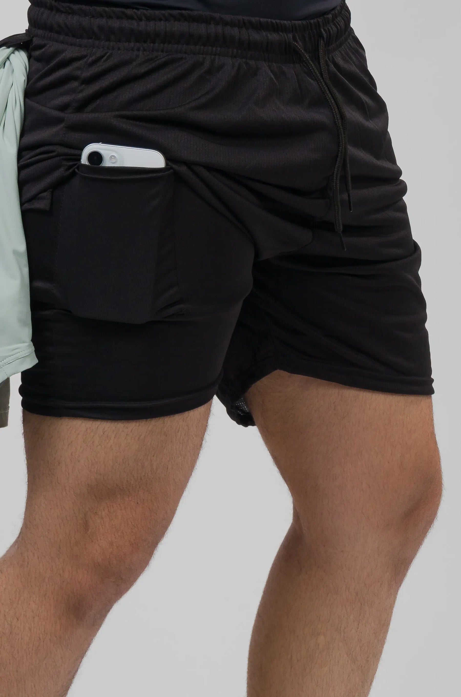 Bermuda Masculina 2 em 1 - Preto