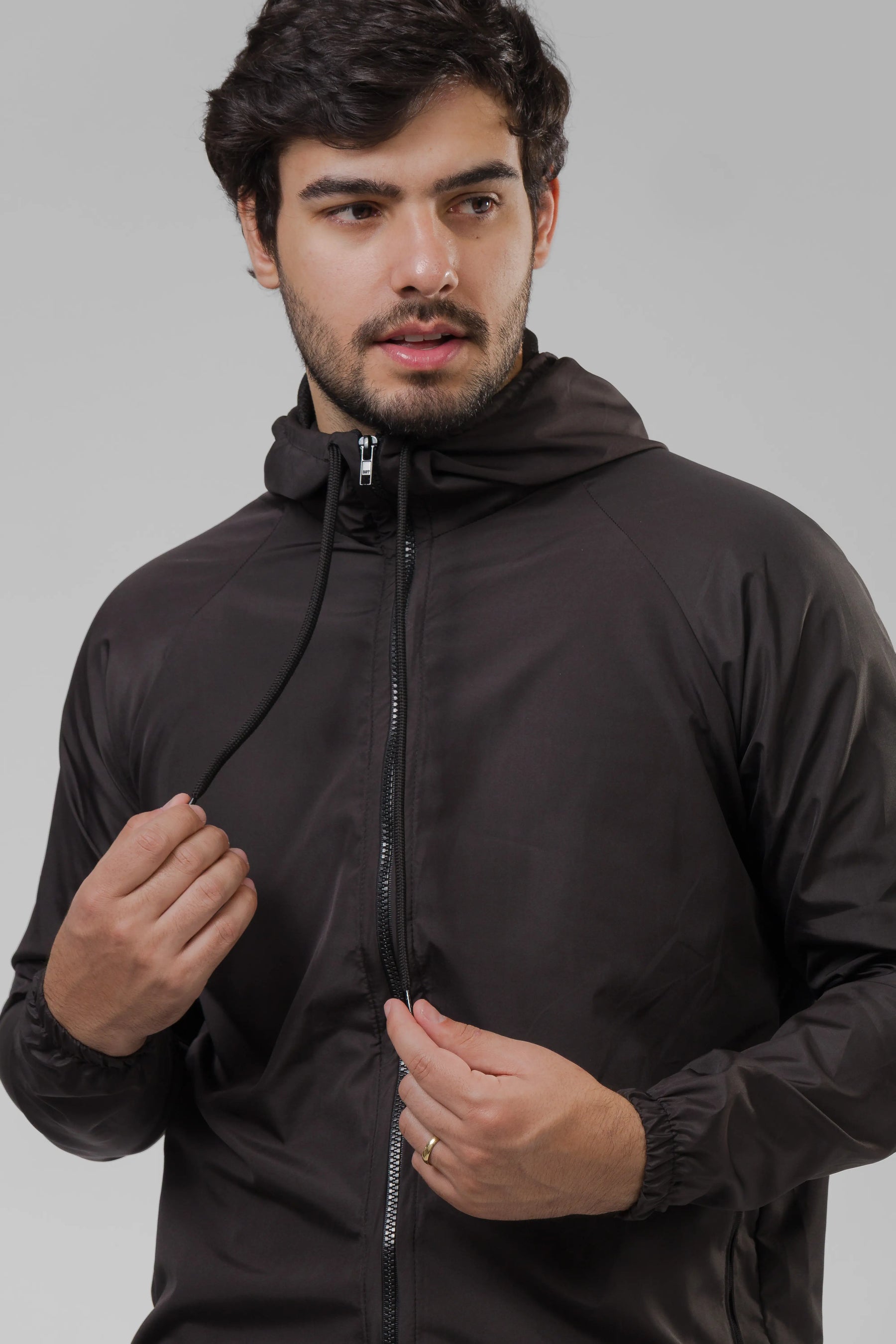 Jaqueta Corta Vento Masculina - Preta