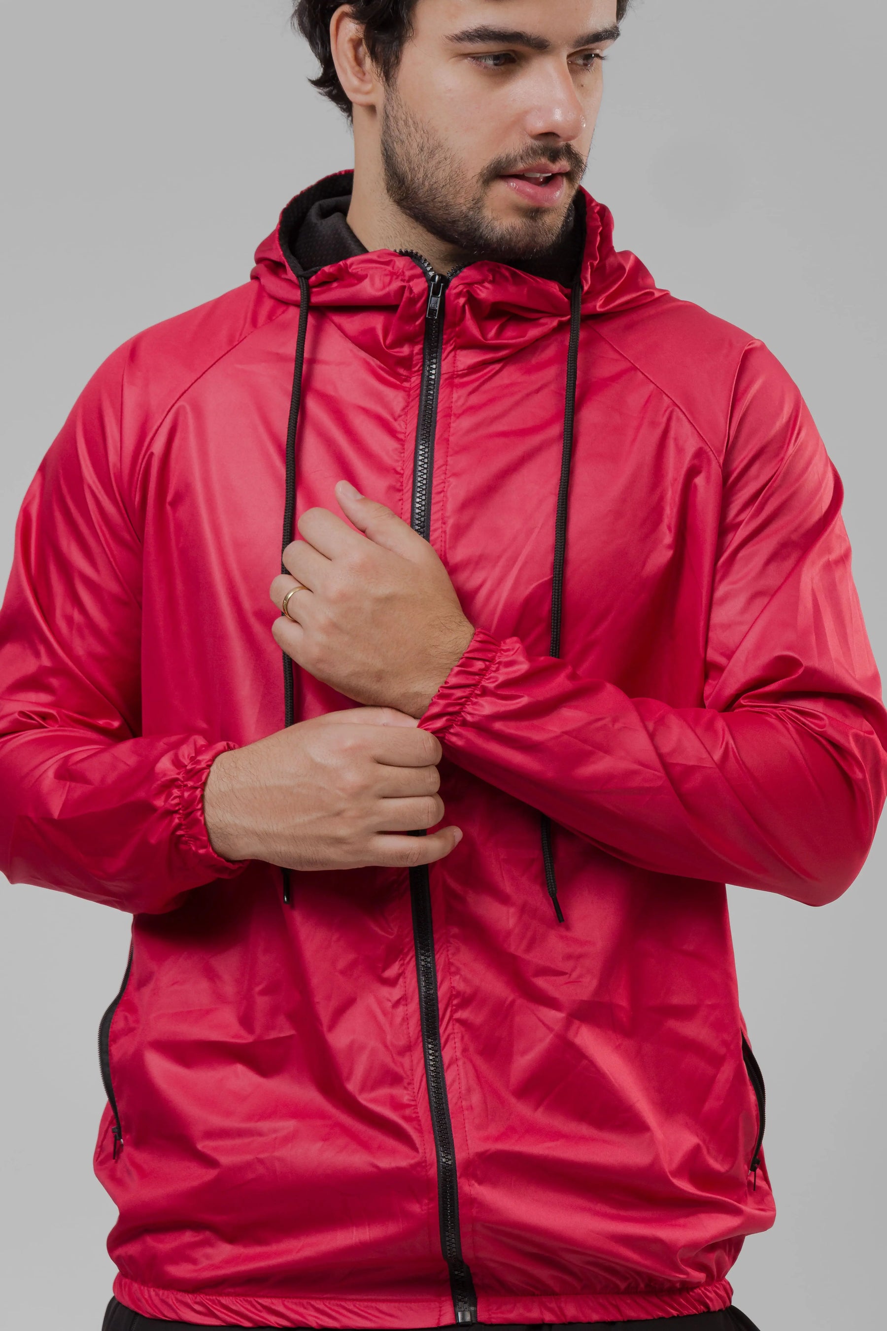 Jaqueta Corta Vento Masculina - Vermelho