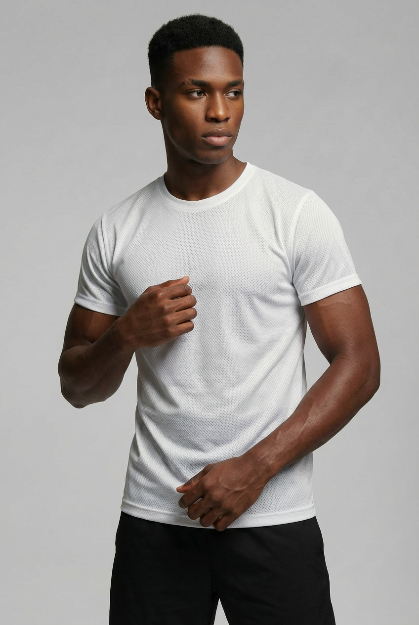 Camiseta Masculina Dry Fit UV Branca